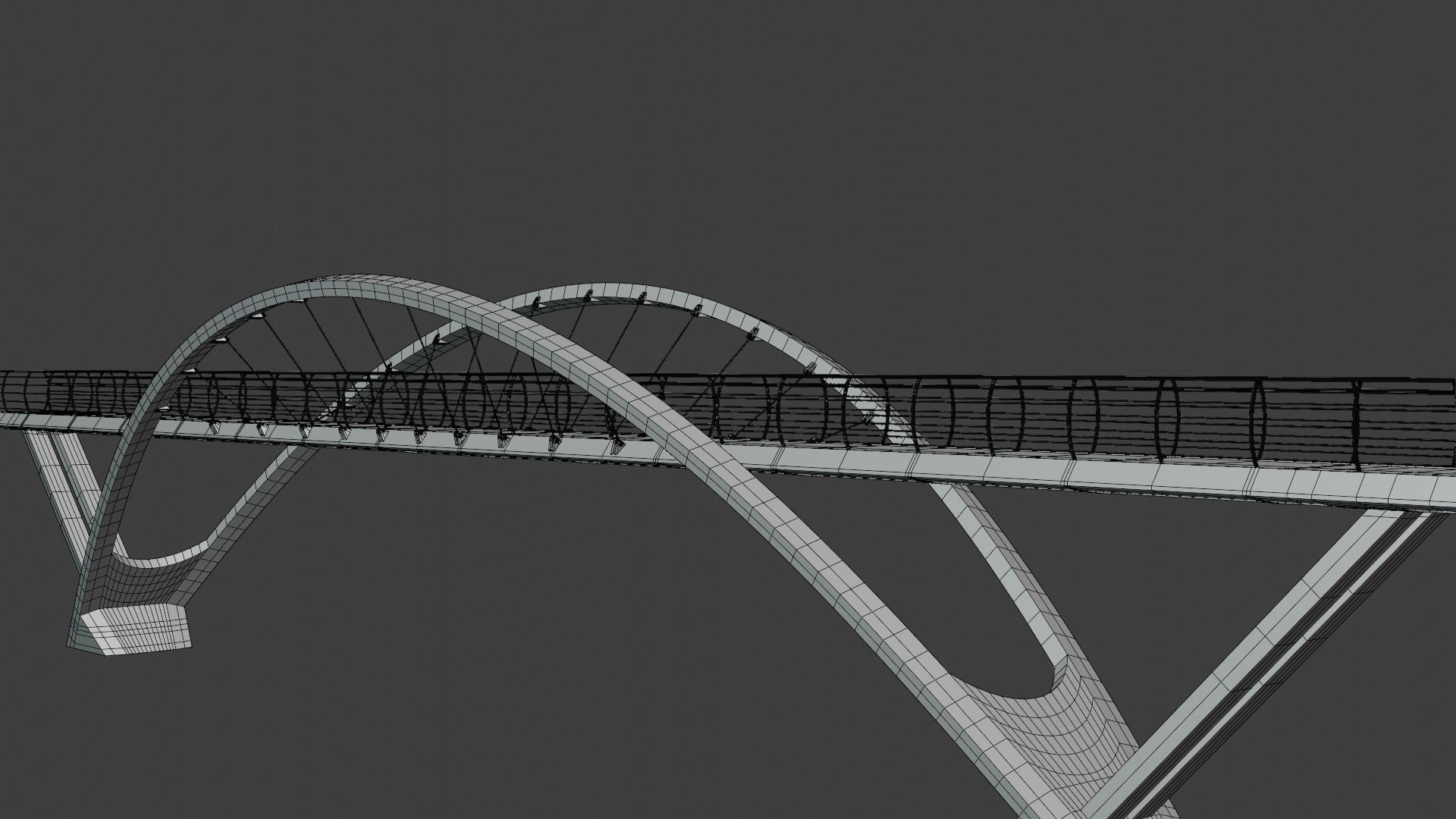 Pedestrian bridge 3D model_2