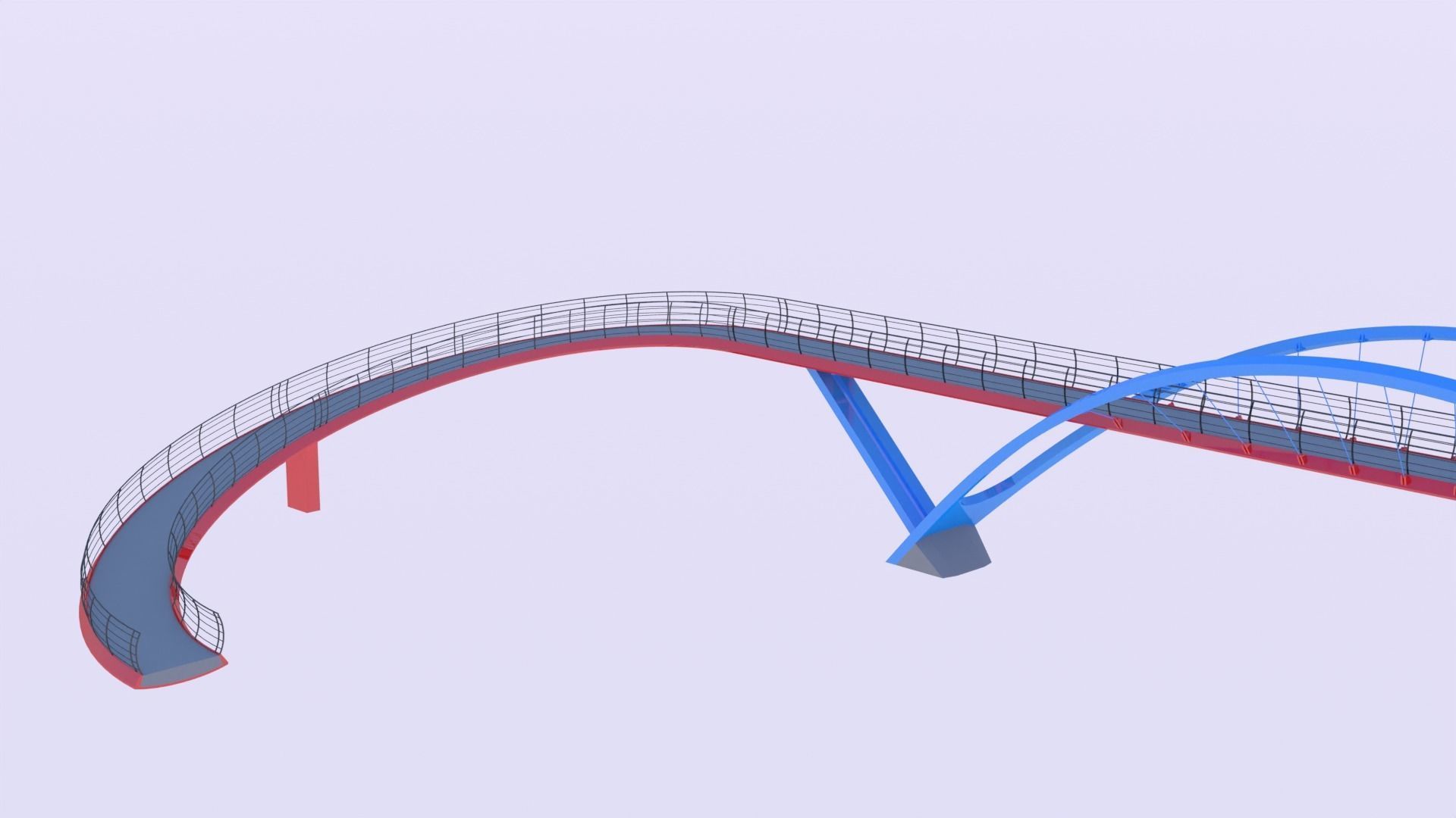 Pedestrian bridge 3D model_22