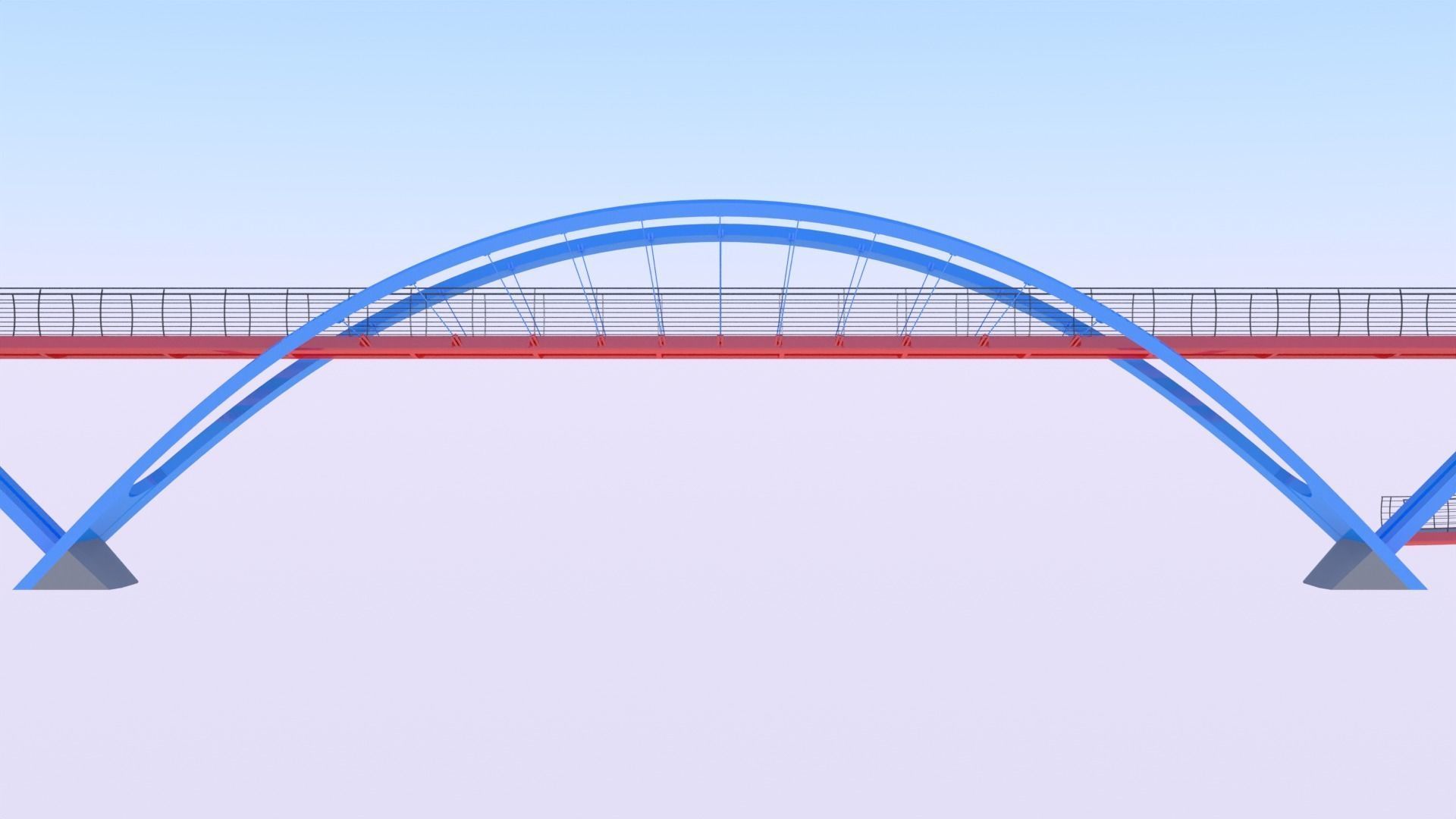 Pedestrian bridge 3D model_6
