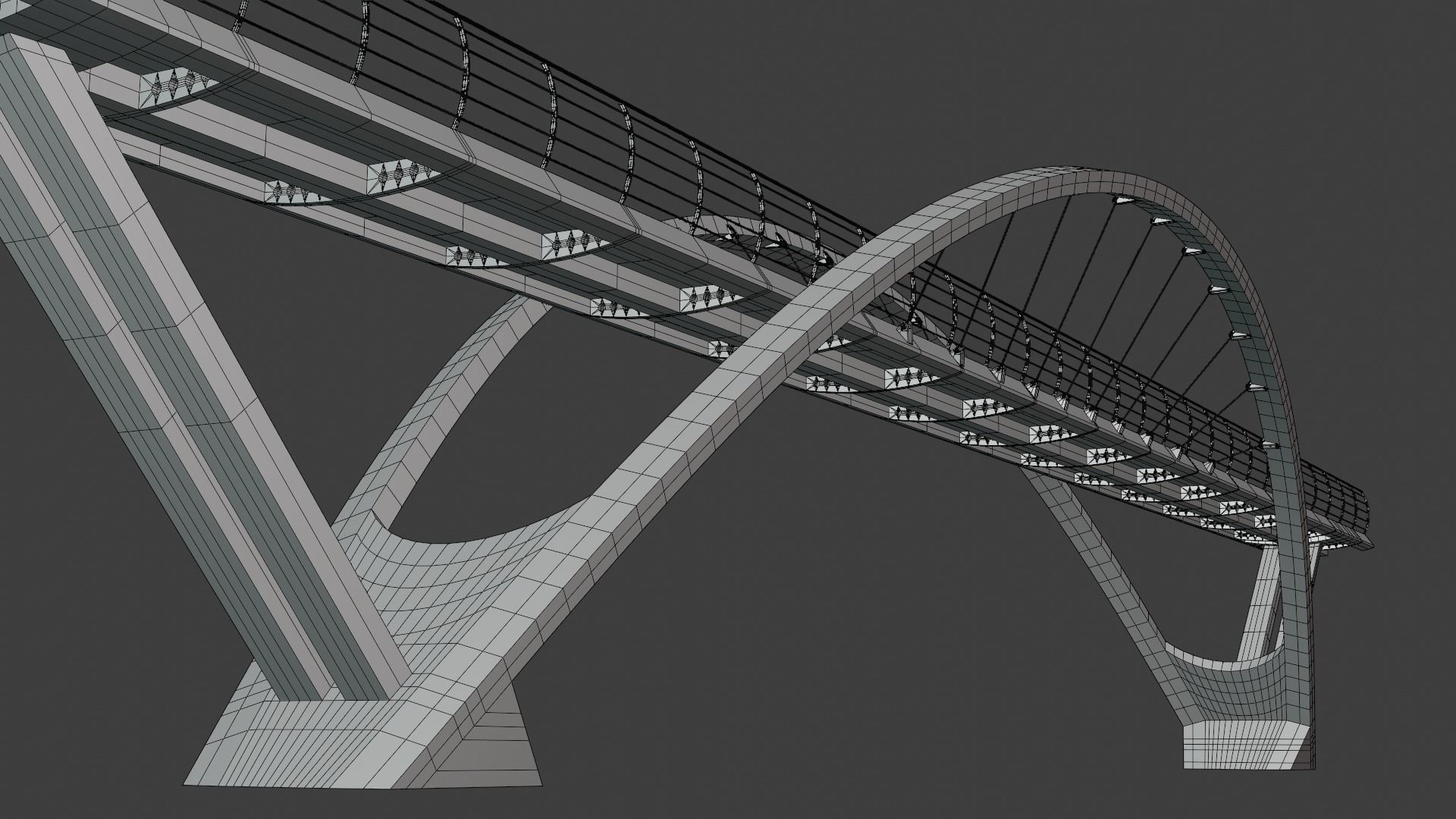 Pedestrian bridge 3D model_11