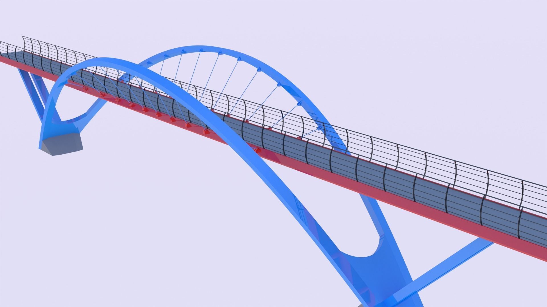 Pedestrian bridge 3D model_7