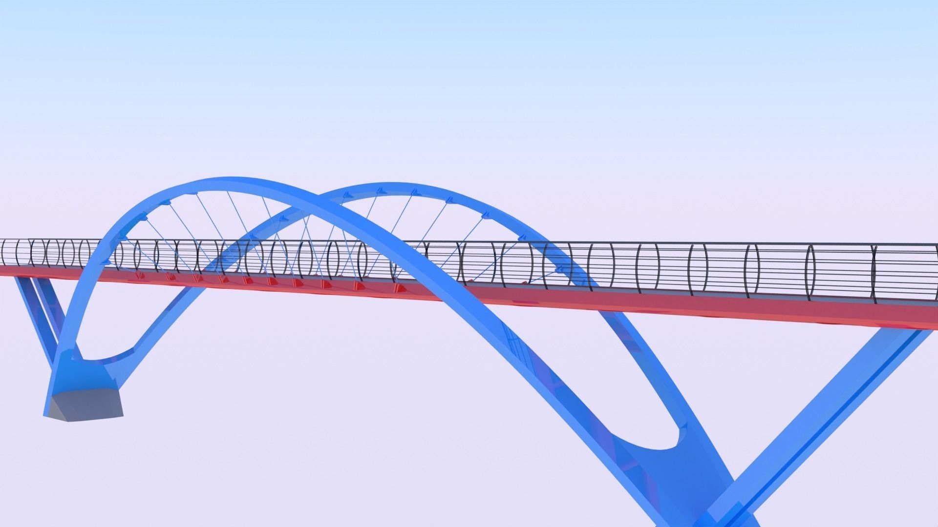 Pedestrian bridge 3D model_1