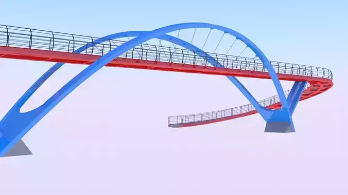 Pedestrian bridge 3D model