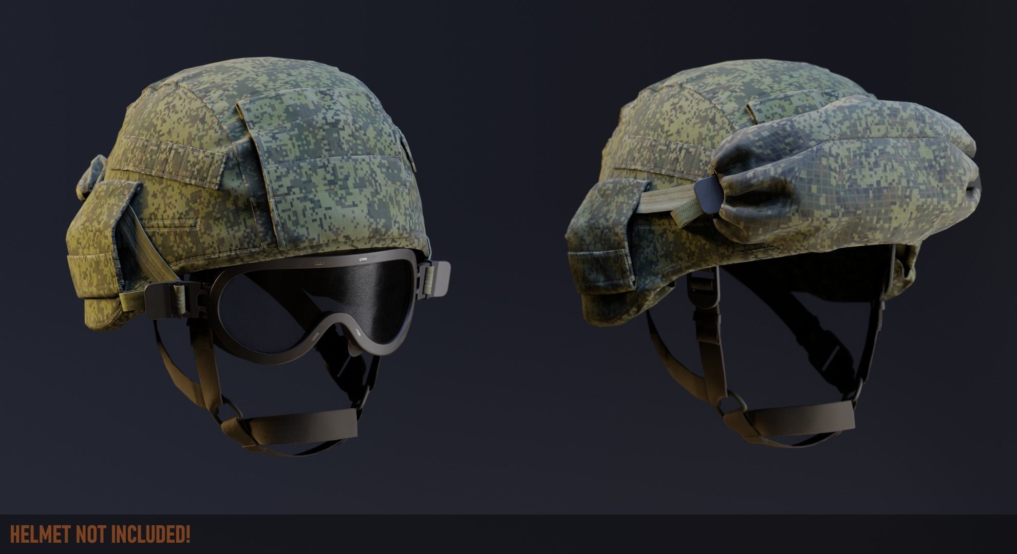 6B50 Ratnik Combat Goggles Low-poly 3D model_1