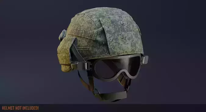6B50 Ratnik Combat Goggles Low-poly 3D model