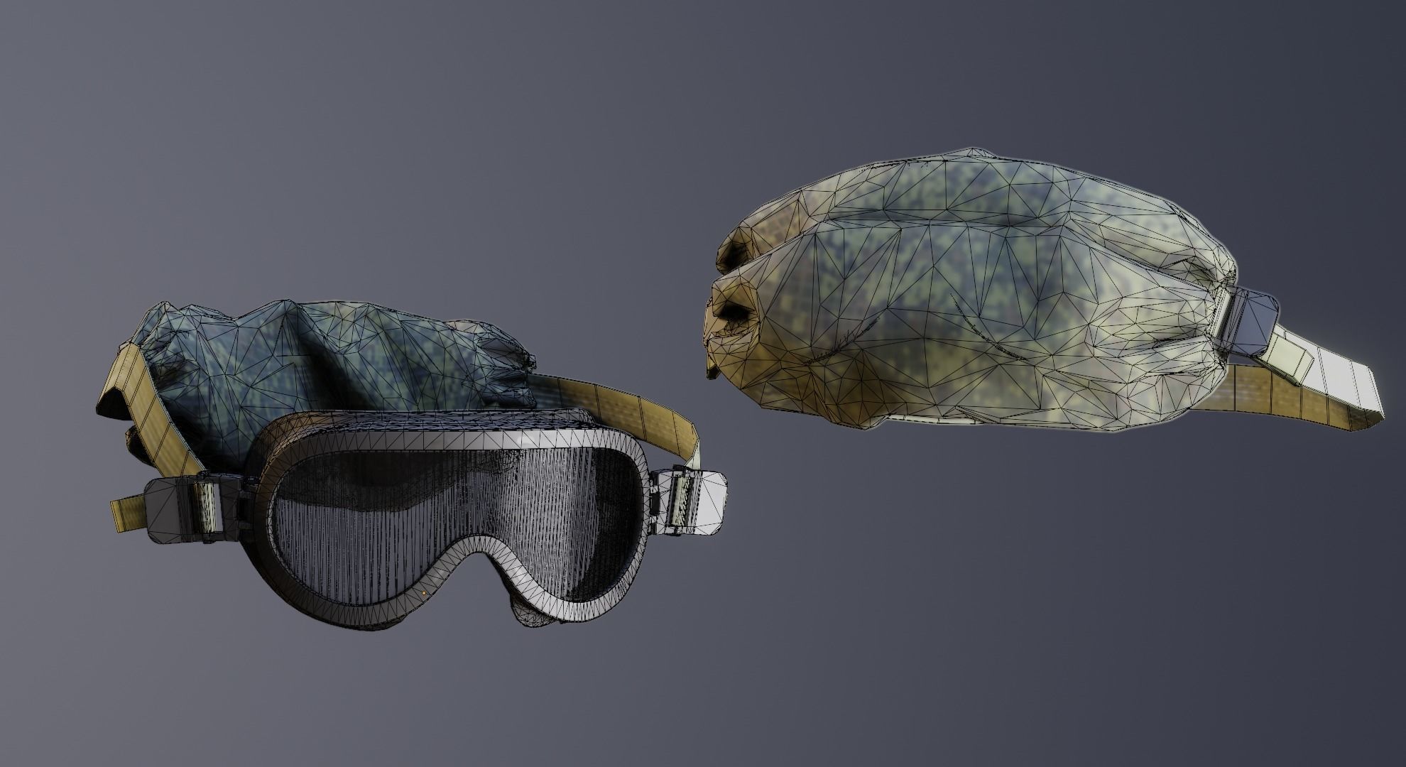6B50 Ratnik Combat Goggles Low-poly 3D model_11