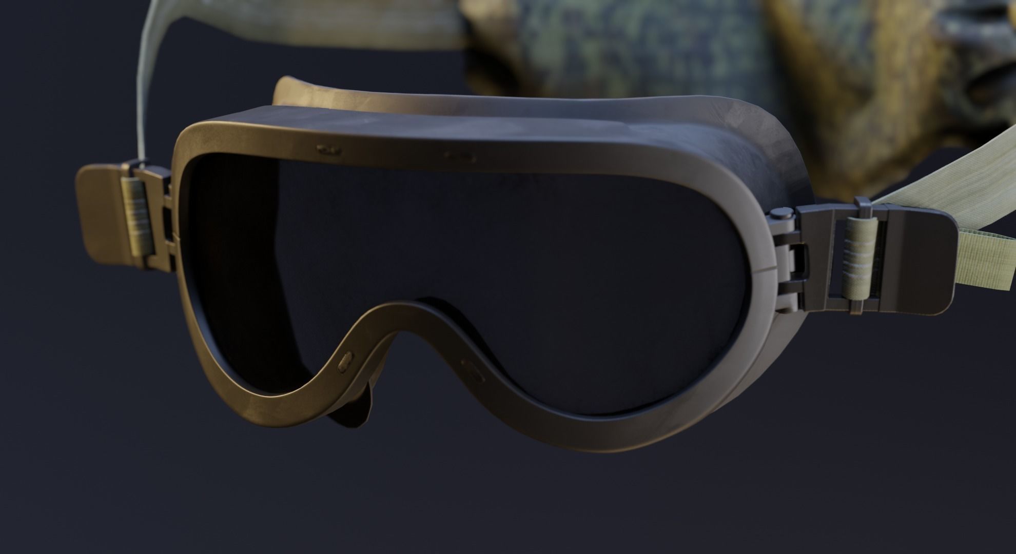 6B50 Ratnik Combat Goggles Low-poly 3D model_6
