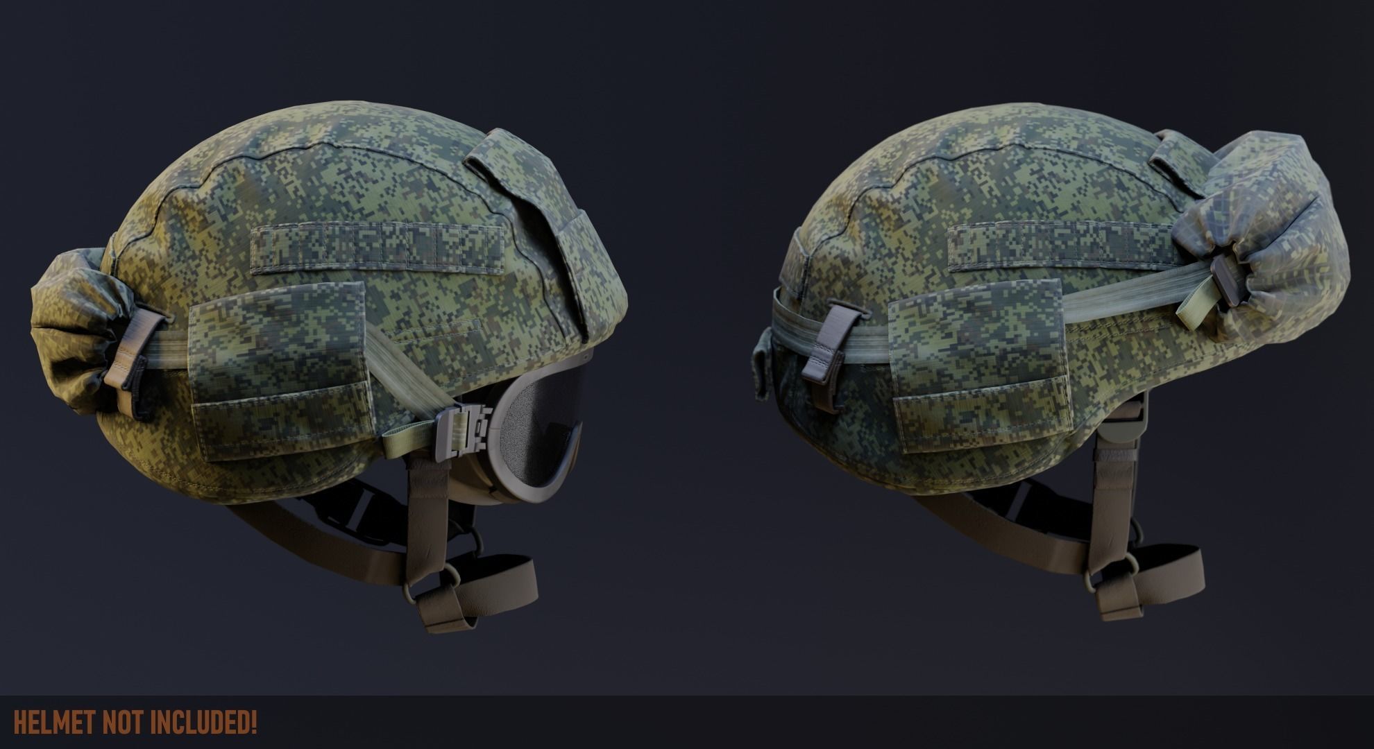 6B50 Ratnik Combat Goggles Low-poly 3D model_4