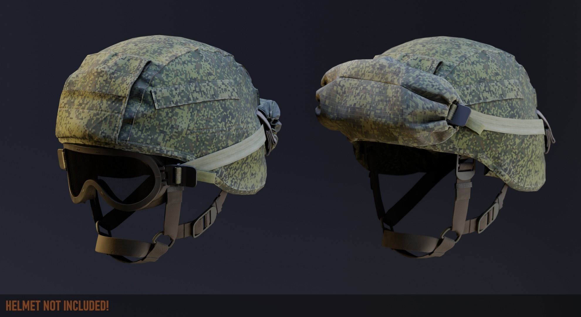 6B50 Ratnik Combat Goggles Low-poly 3D model_2
