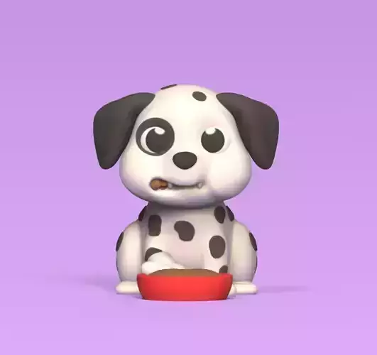 Dalmatian Dog Eating