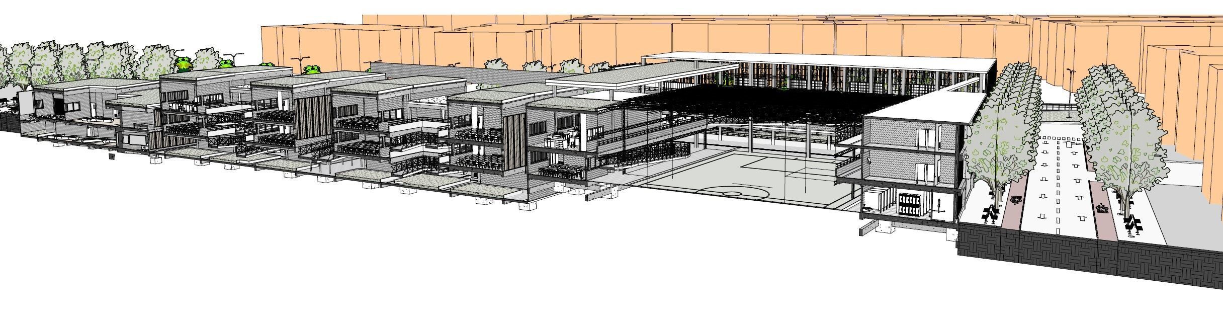 EDUCATIONAL INSTITUTION-Architecture and sheets in model 3D print model_2