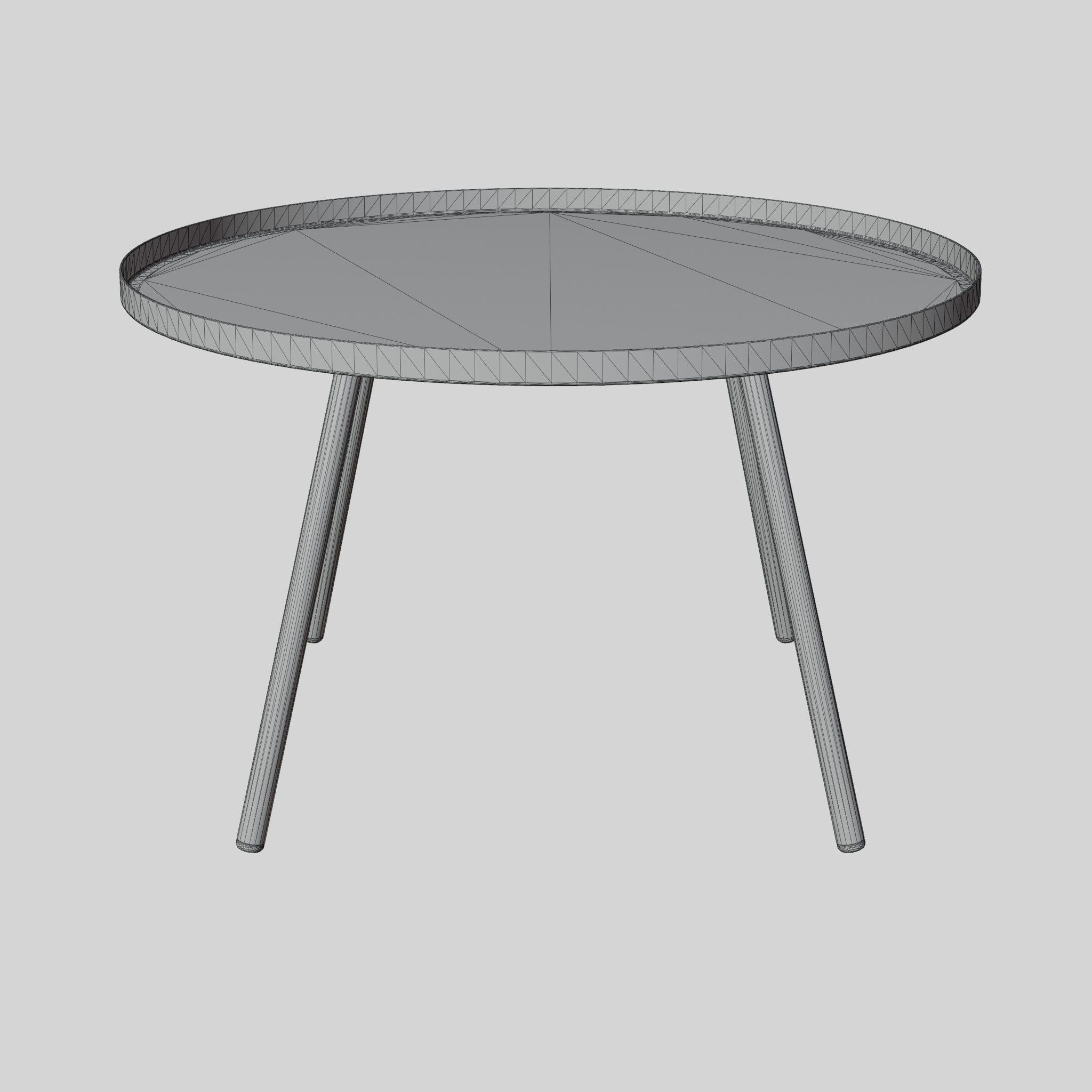 3D Model of a low side table Low-poly 3D model_8