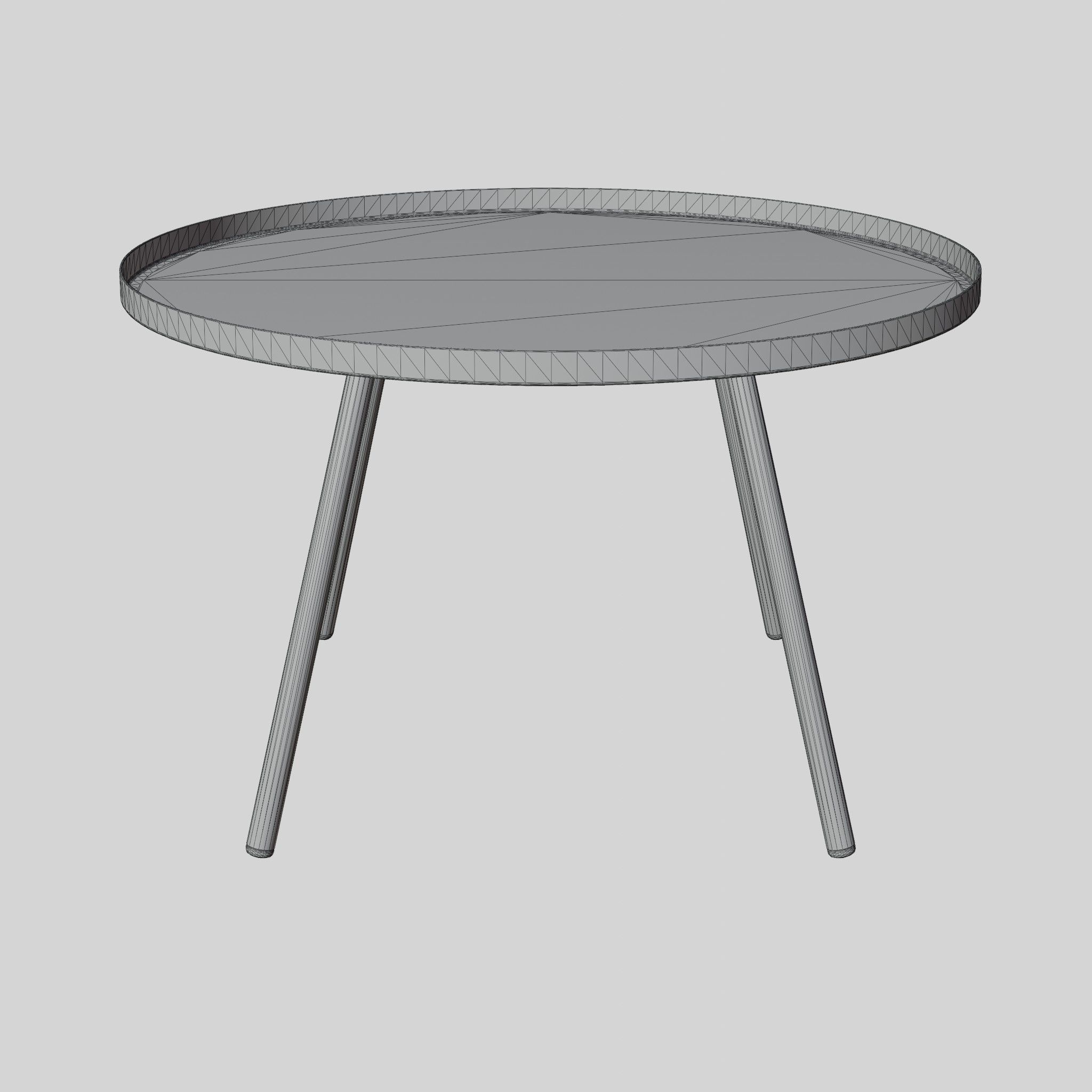 3D Model of a low side table Low-poly 3D model_6