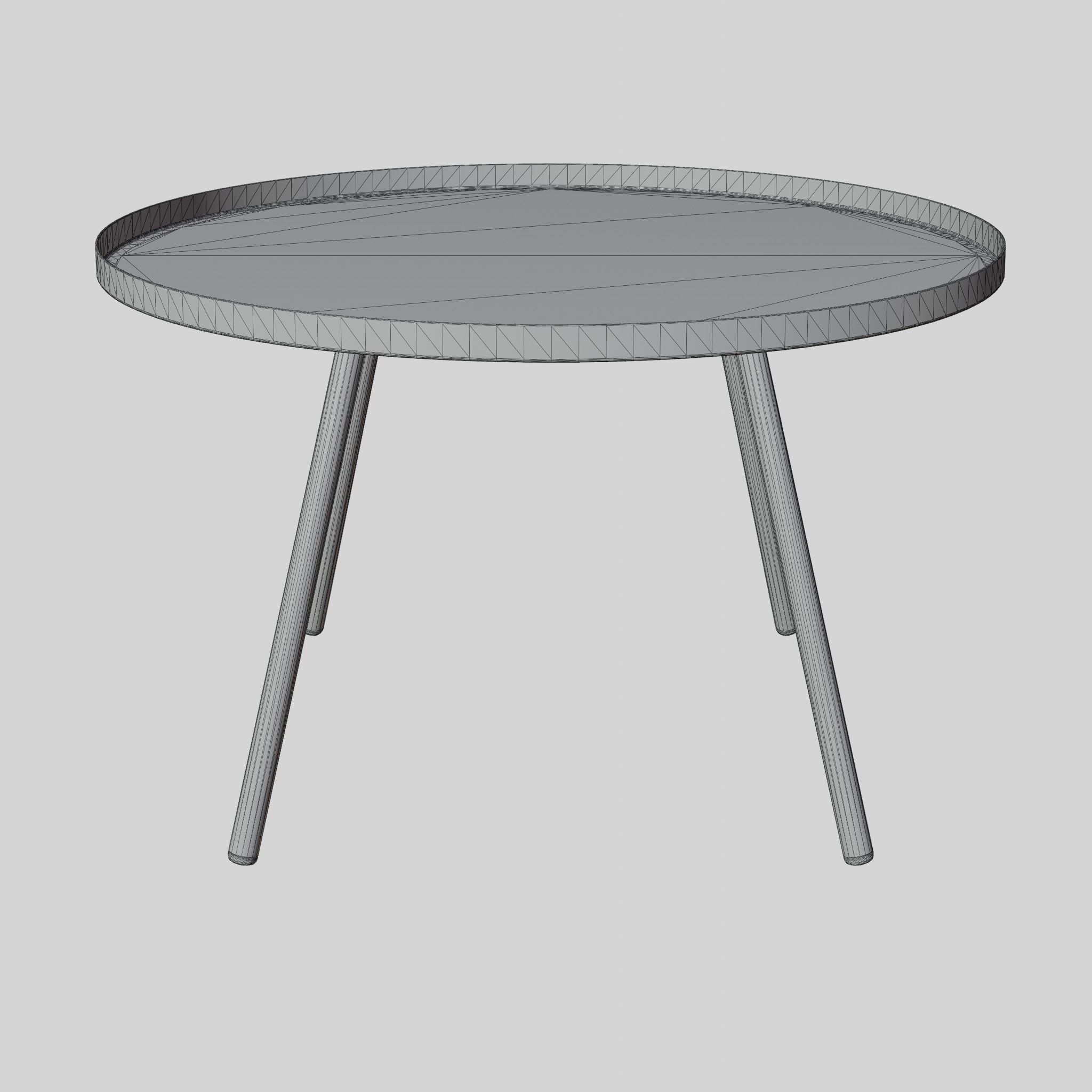 3D Model of a low side table Low-poly 3D model_6