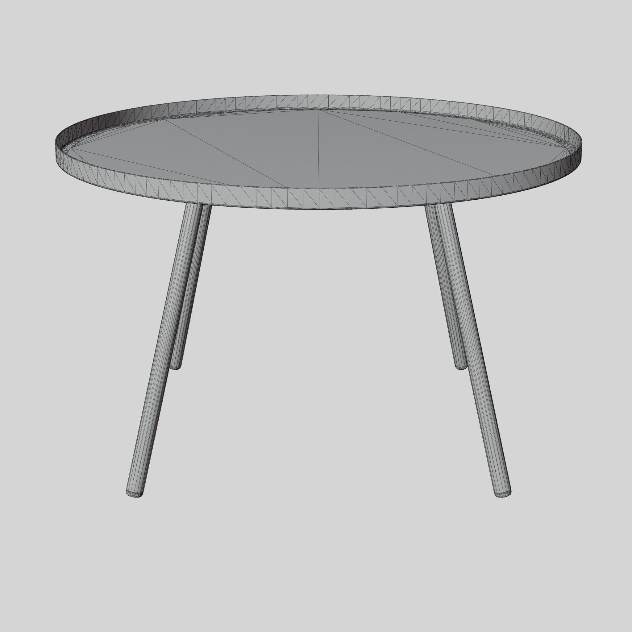 3D Model of a low side table Low-poly 3D model_8