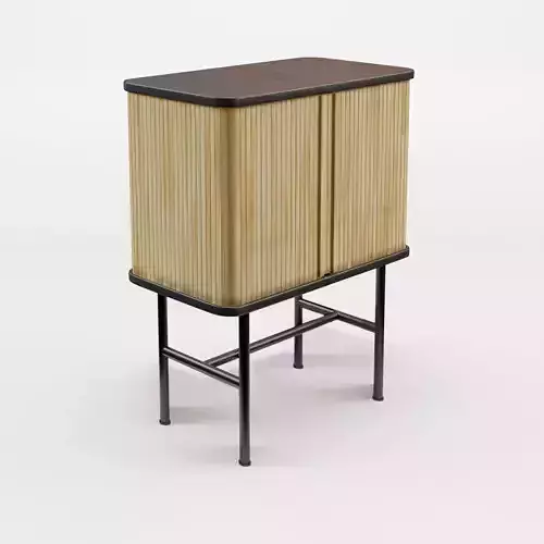 3D Model of a bedside table in MDF
