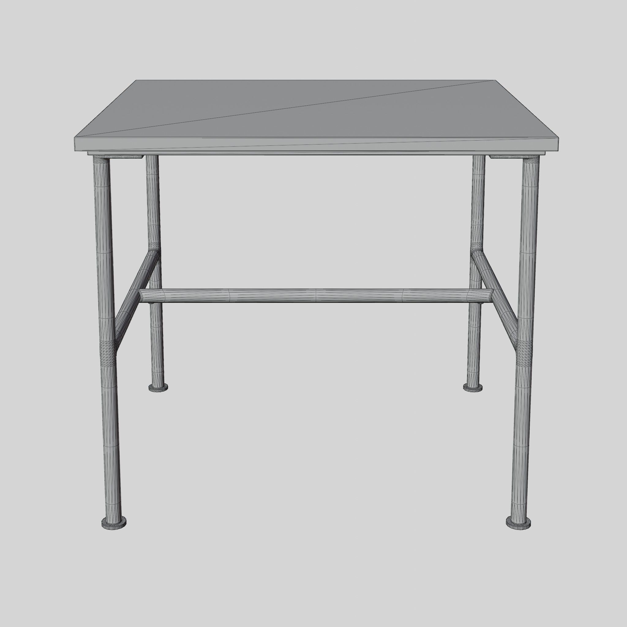 3D Model of Side table Low-poly 3D model_6