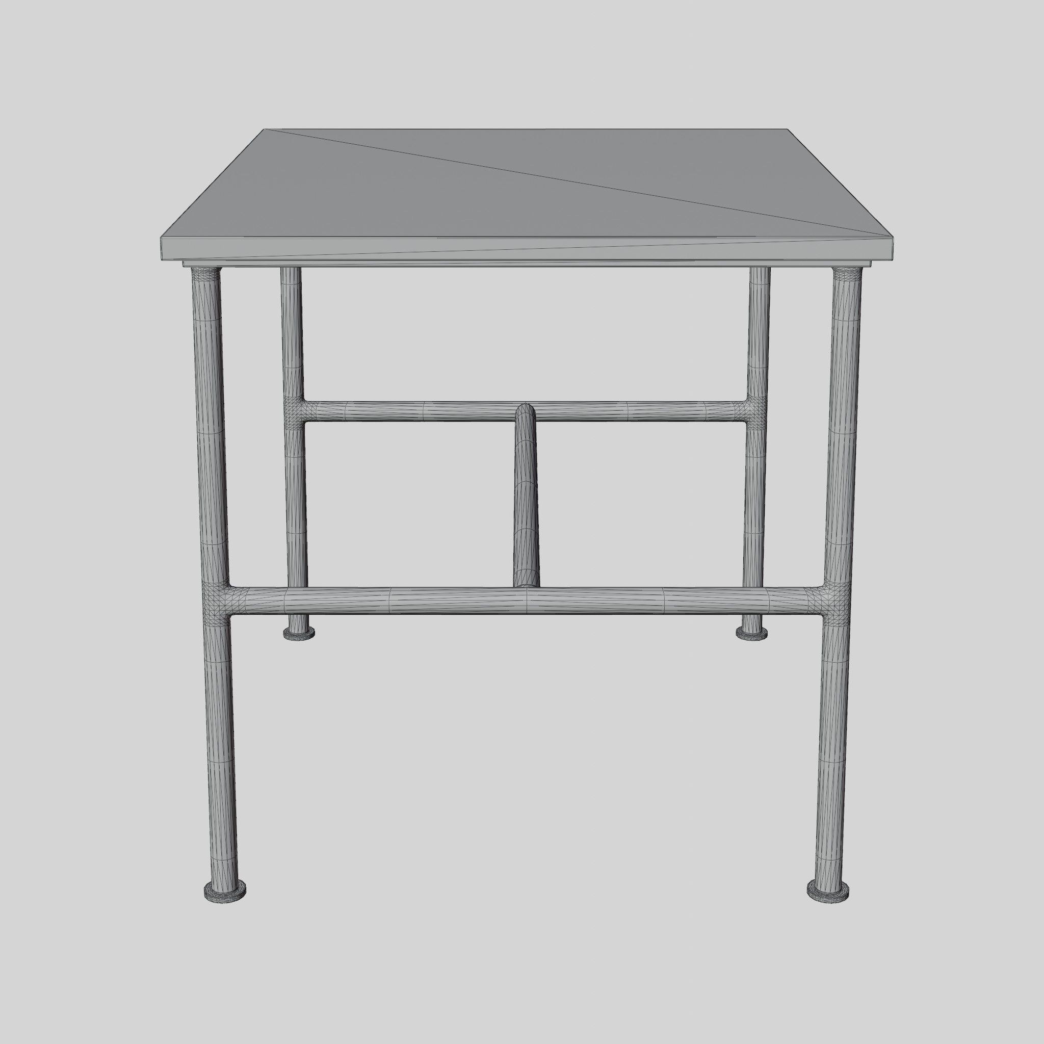 3D Model of Side table Low-poly 3D model_8