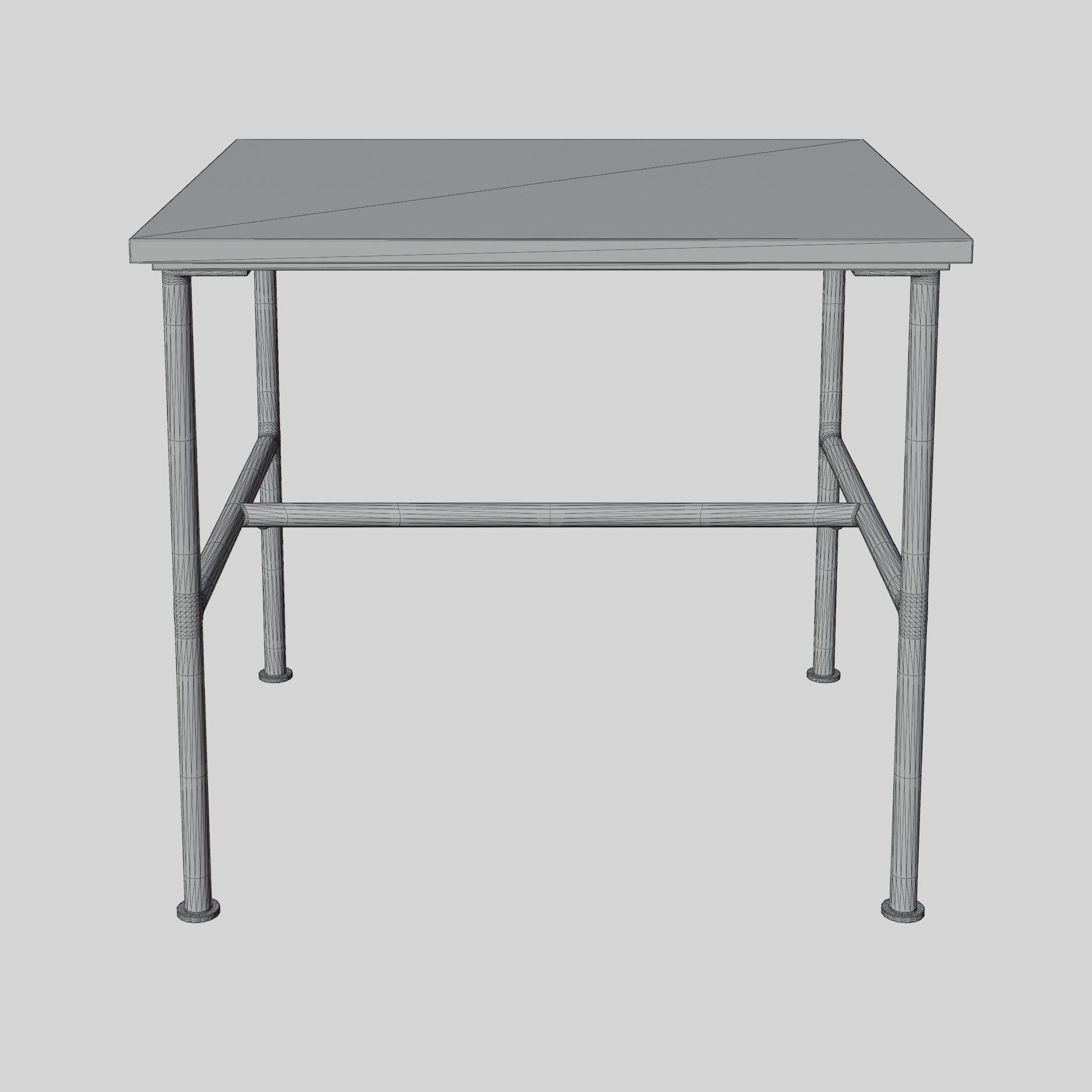 3D Model of Side table Low-poly 3D model_7