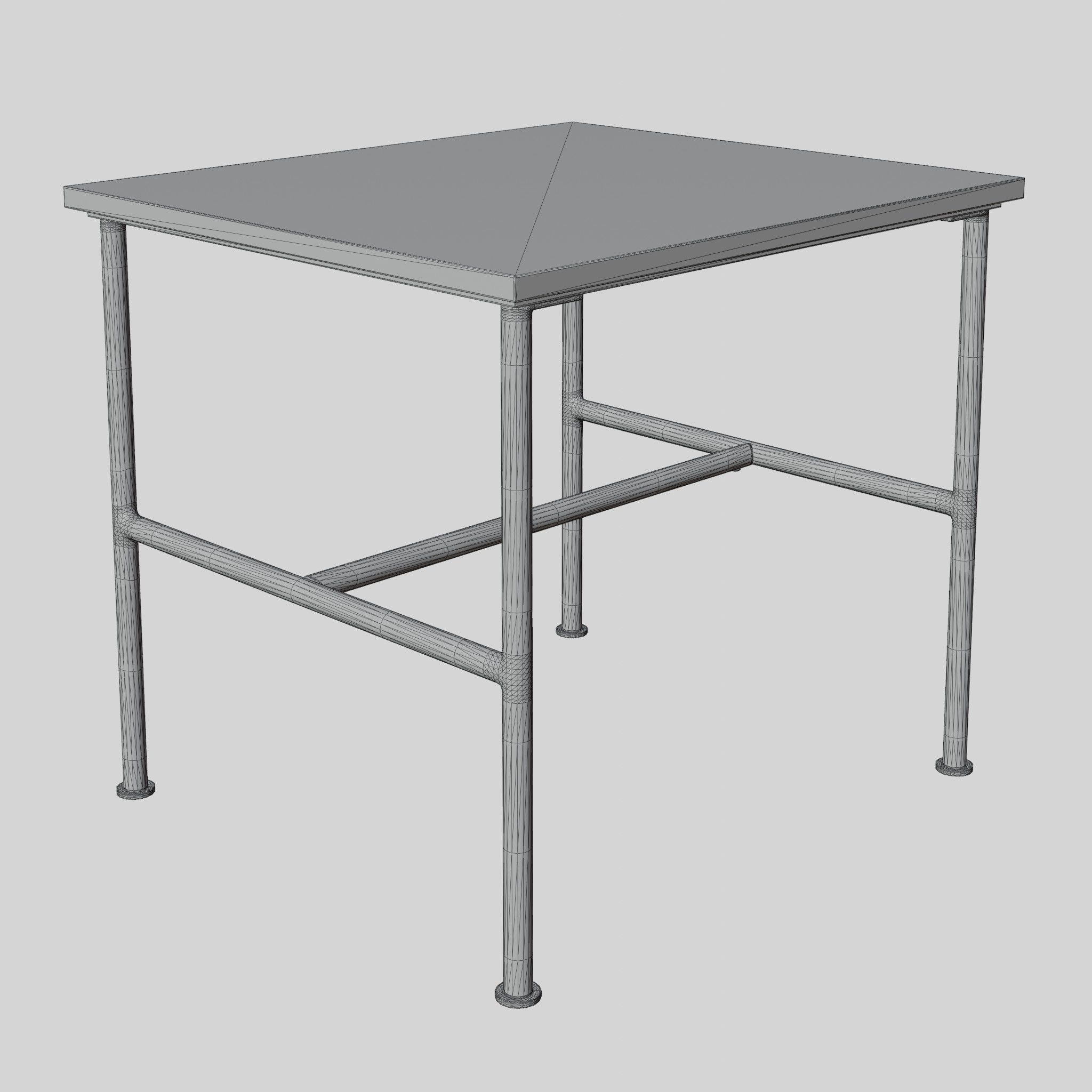 3D Model of Side table Low-poly 3D model_5