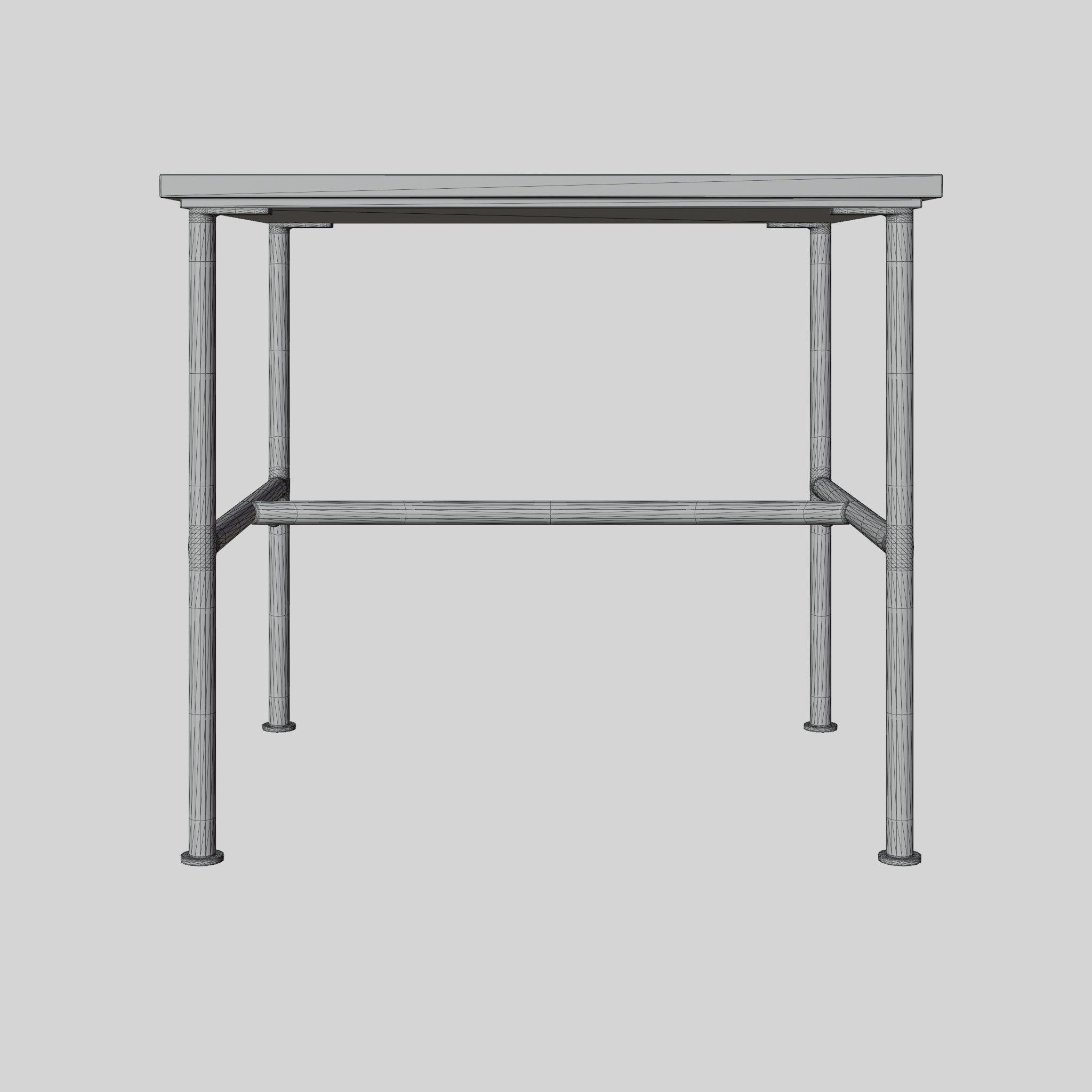 3D Model of Side table  Low-poly 3D model_7