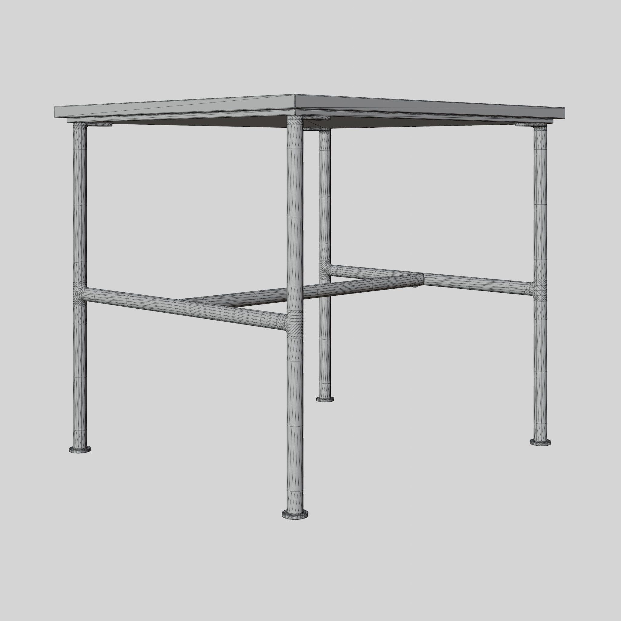 3D Model of Side table  Low-poly 3D model_5