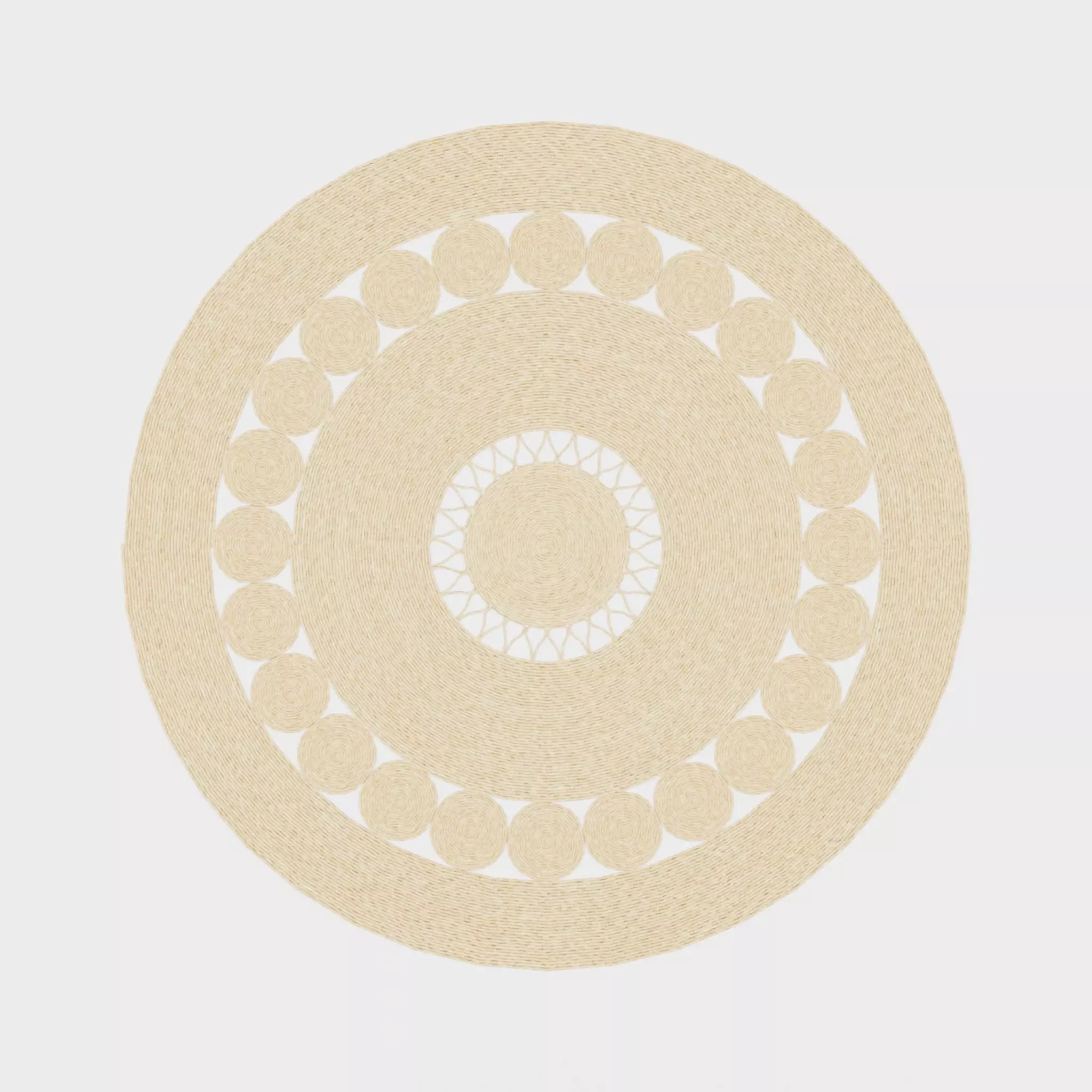 3D Model of a round rug Low-poly 3D model_0
