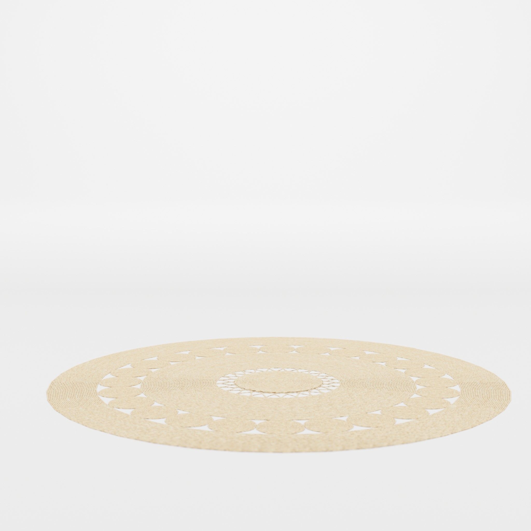 3D Model of a round rug Low-poly 3D model_1