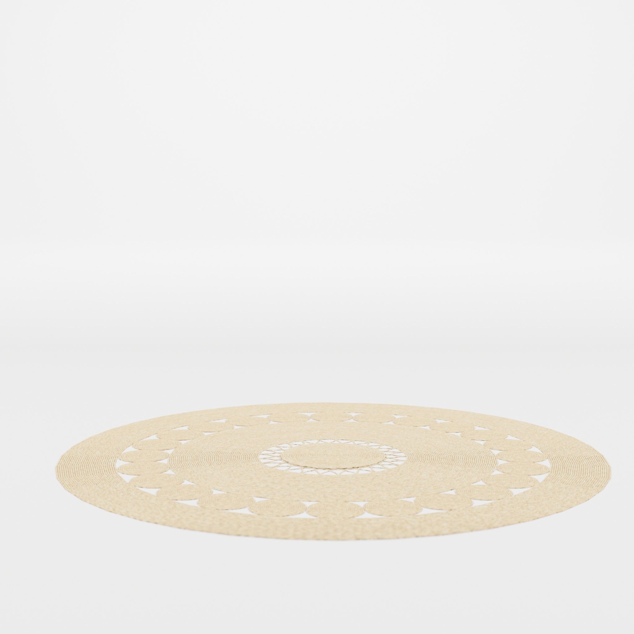 3D Model of a round rug Low-poly 3D model_3