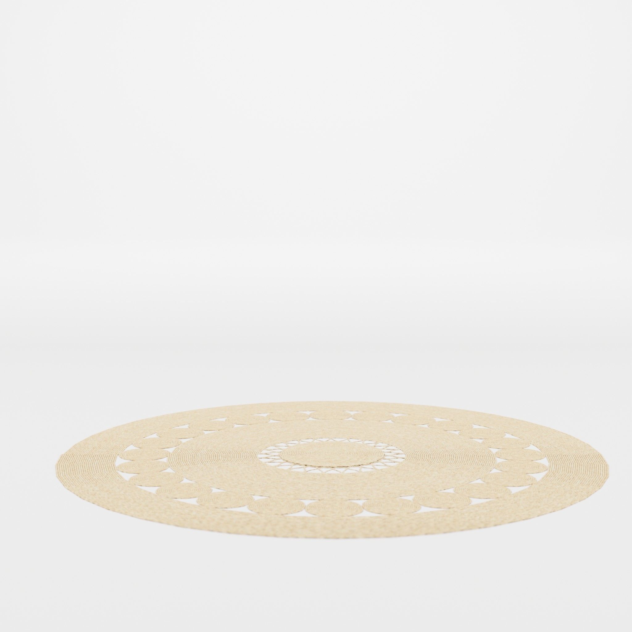 3D Model of a round rug Low-poly 3D model_4