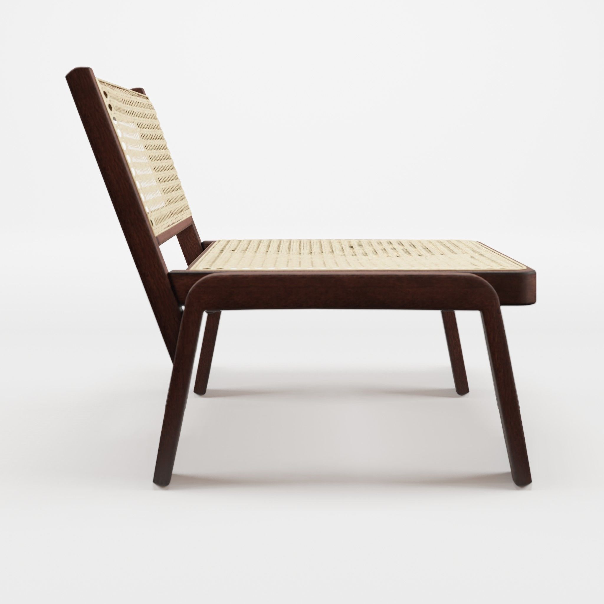 3D Model of a low lounge chair Low-poly 3D model_3