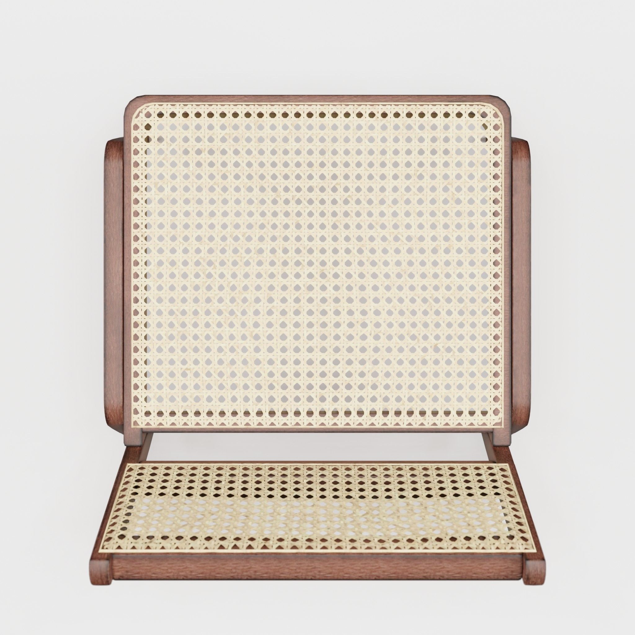 3D Model of a low lounge chair Low-poly 3D model_4