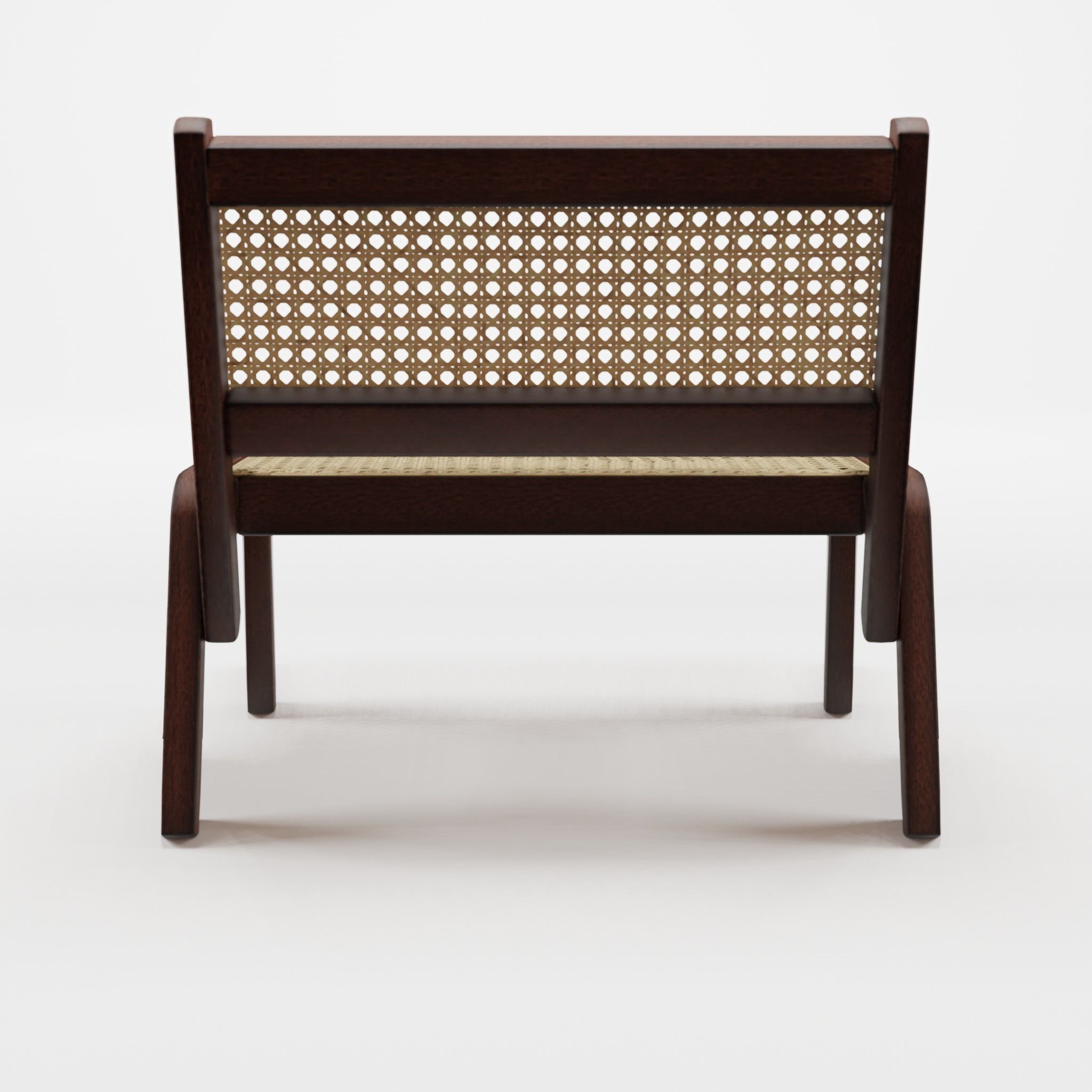 3D Model of a low lounge chair Low-poly 3D model_1