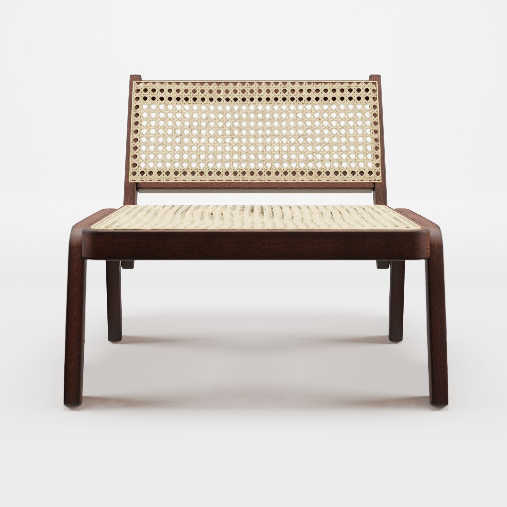 3D Model of a low lounge chair Low-poly 3D model_2