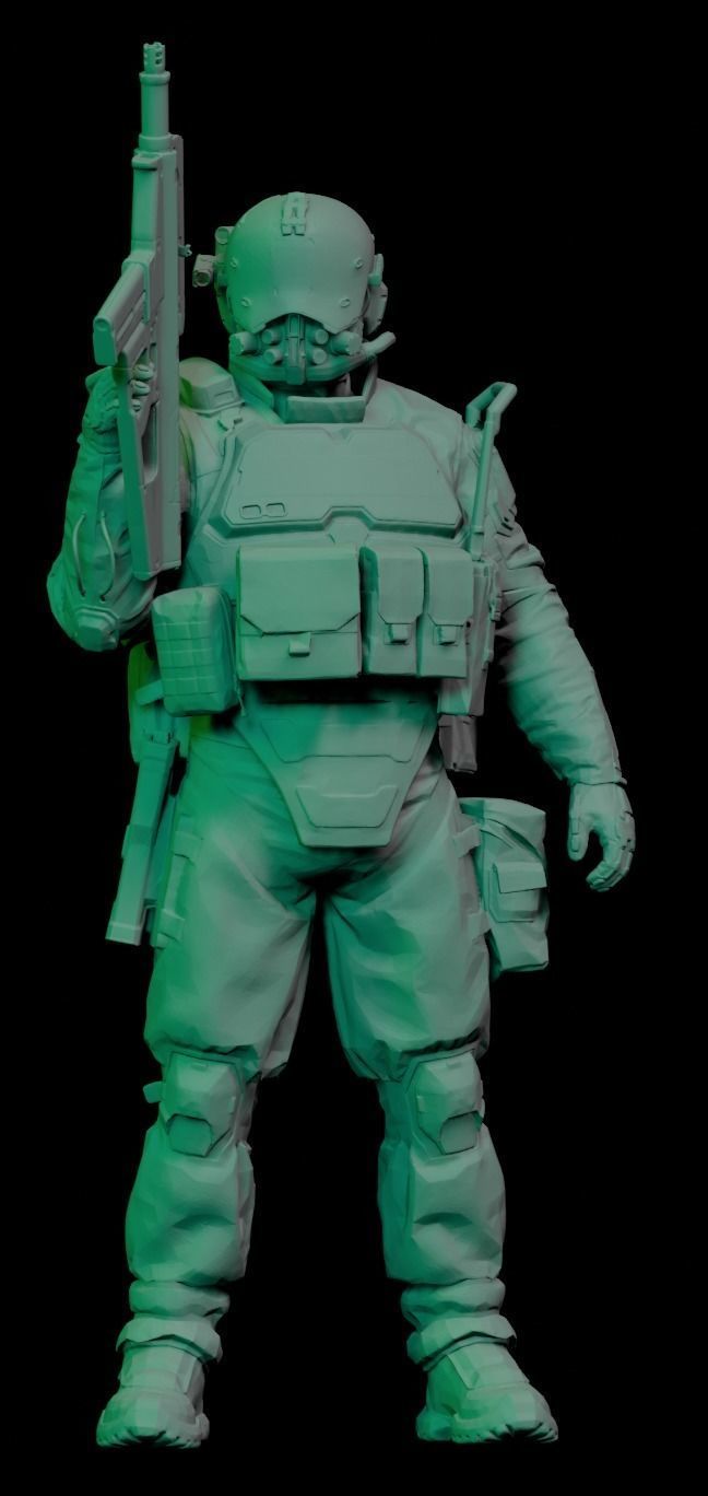 Cyberpunk Trauma Team miniatures 3D print model_5