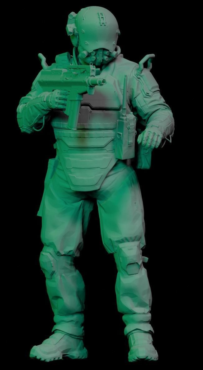 Cyberpunk Trauma Team miniatures 3D print model_6