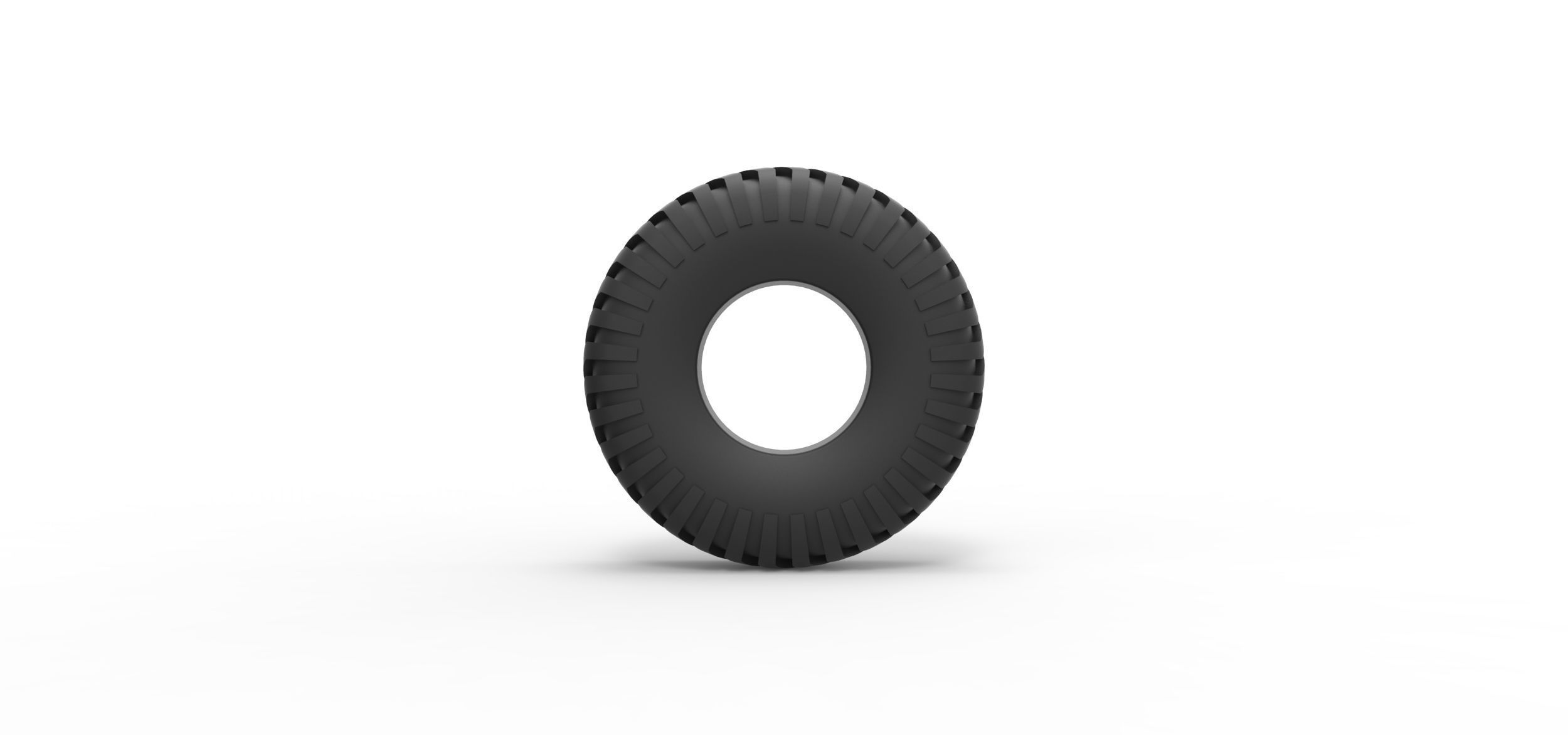 Military truck tire 12 Scale 1 to 25 3D print model_4