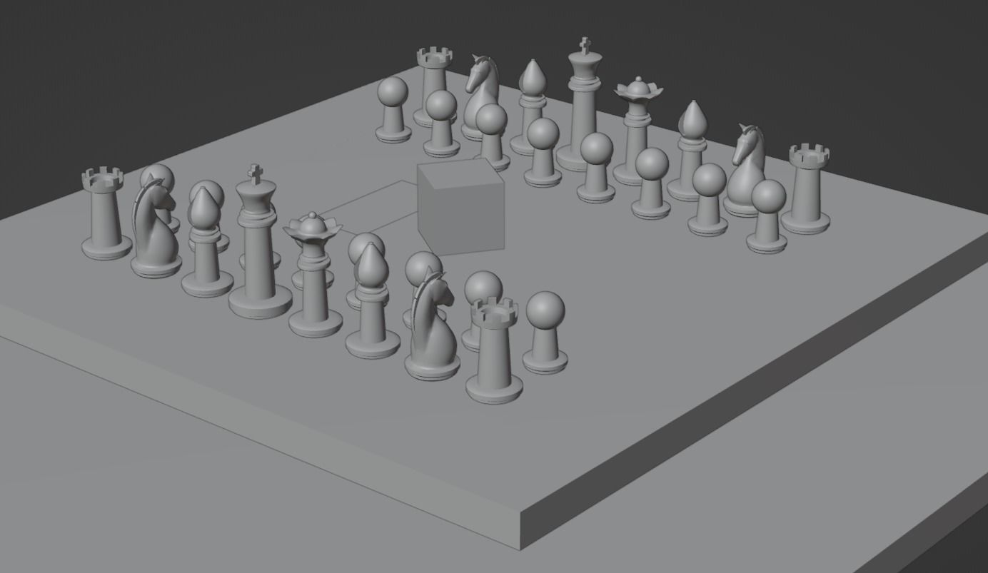 Titans of Chess  for render export mockup various materials 3D model_1
