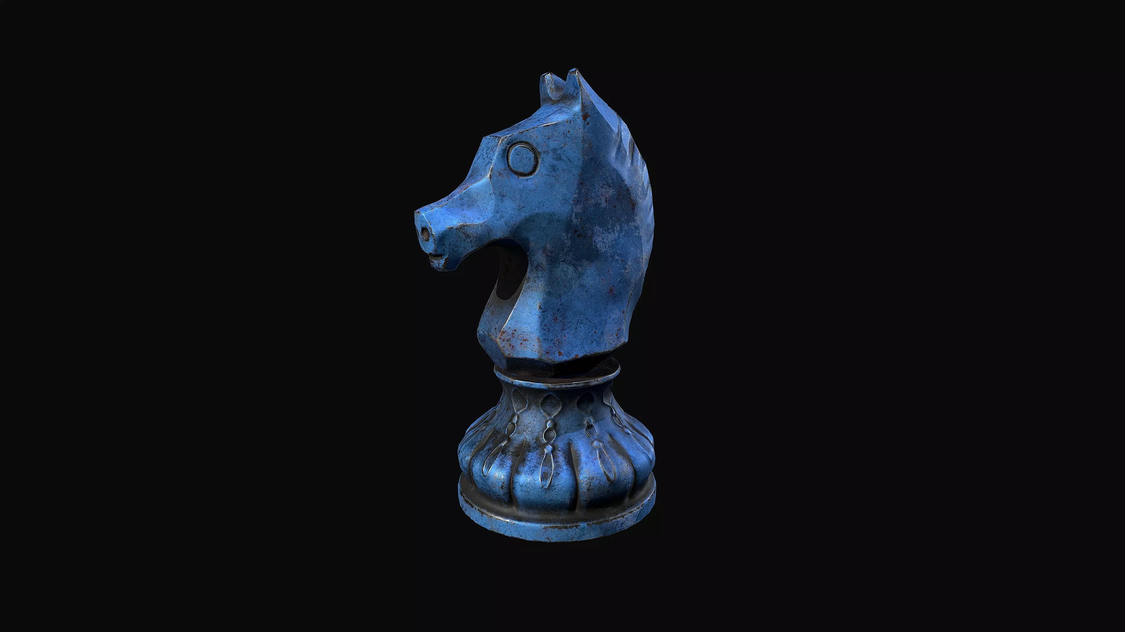 Chess figure Low-poly 3D model_0