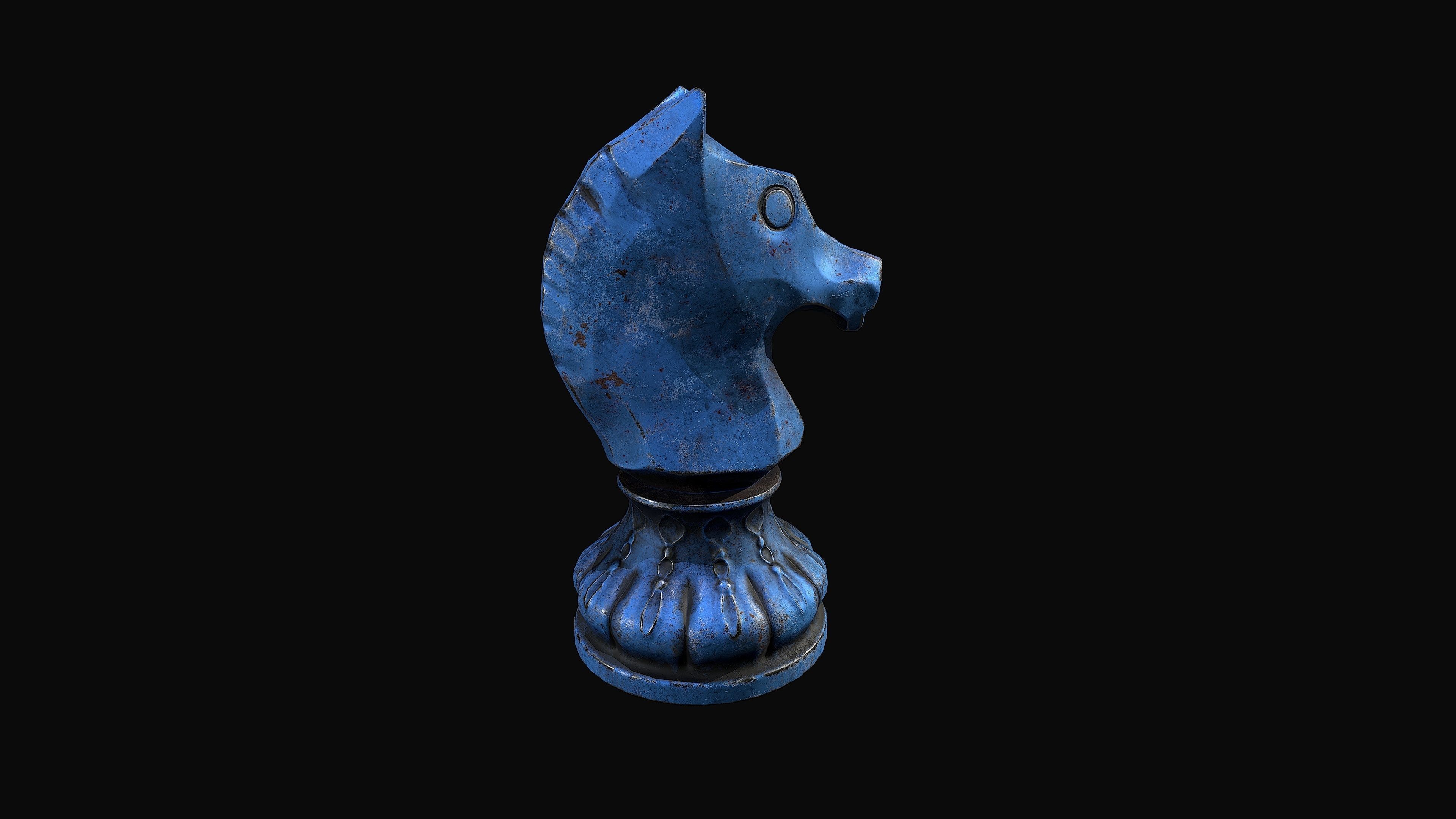 Chess figure Low-poly 3D model_2