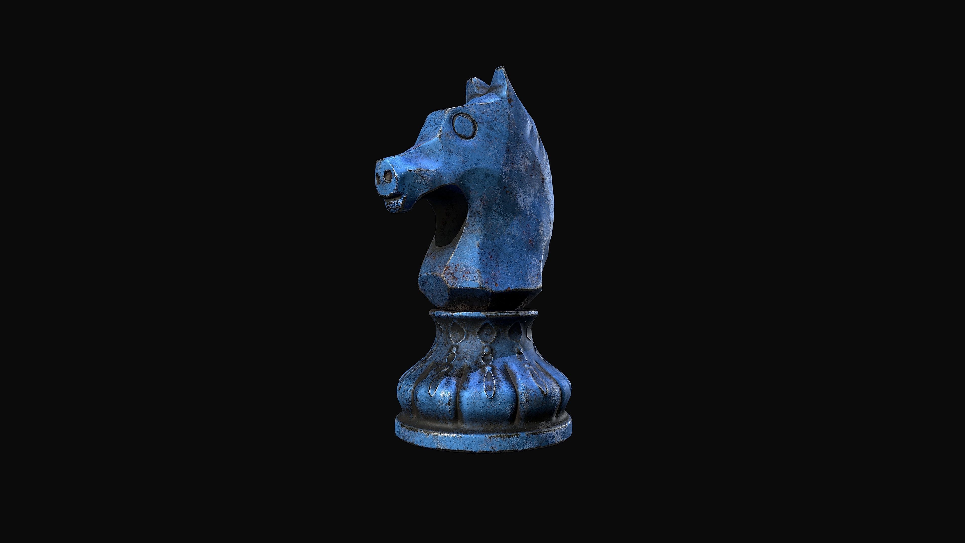 Chess figure Low-poly 3D model_4