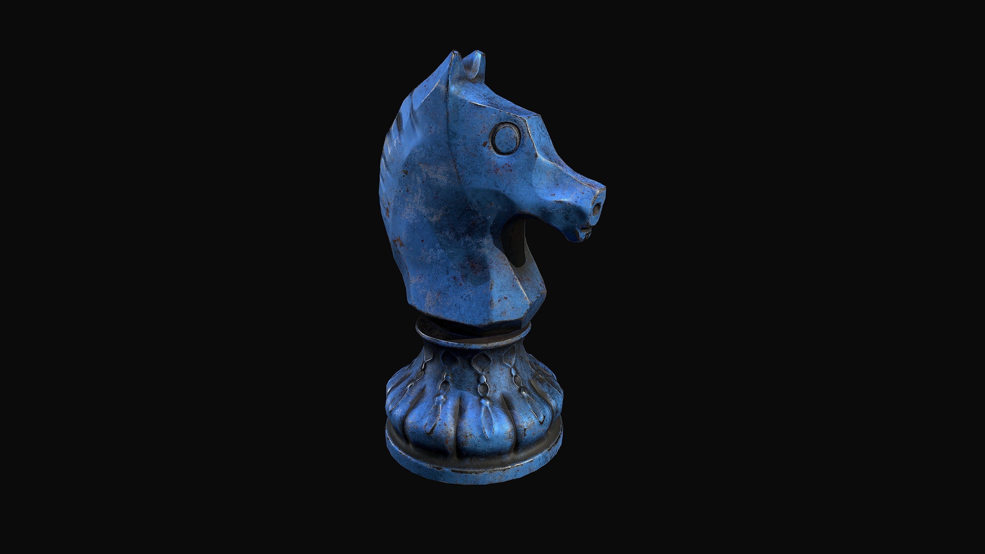 Chess figure Low-poly 3D model_1