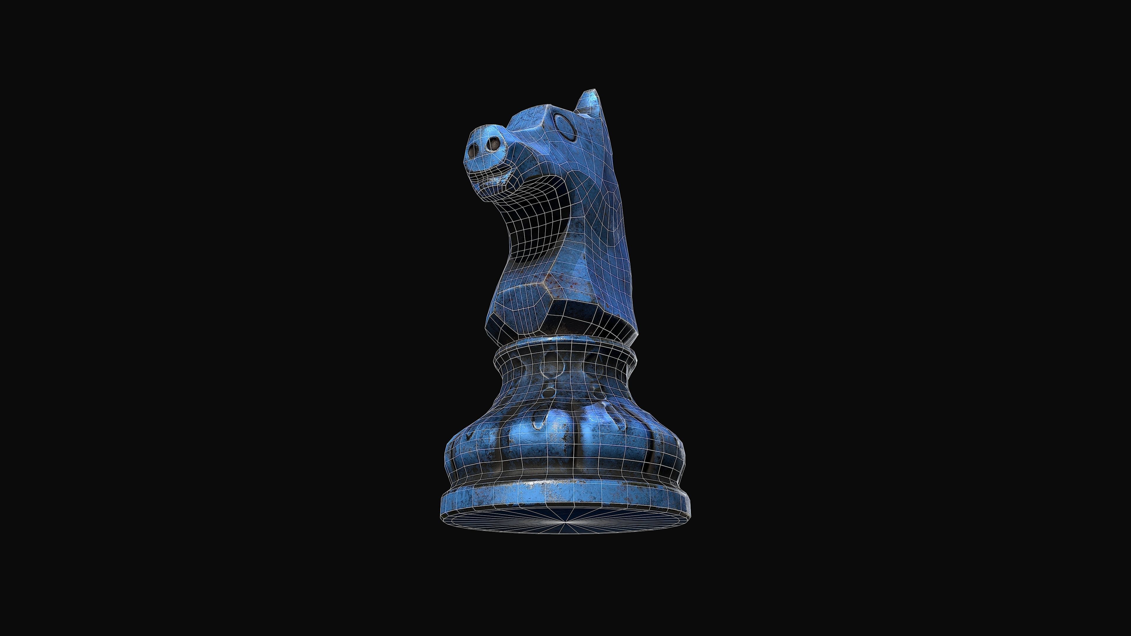 Chess figure Low-poly 3D model_9