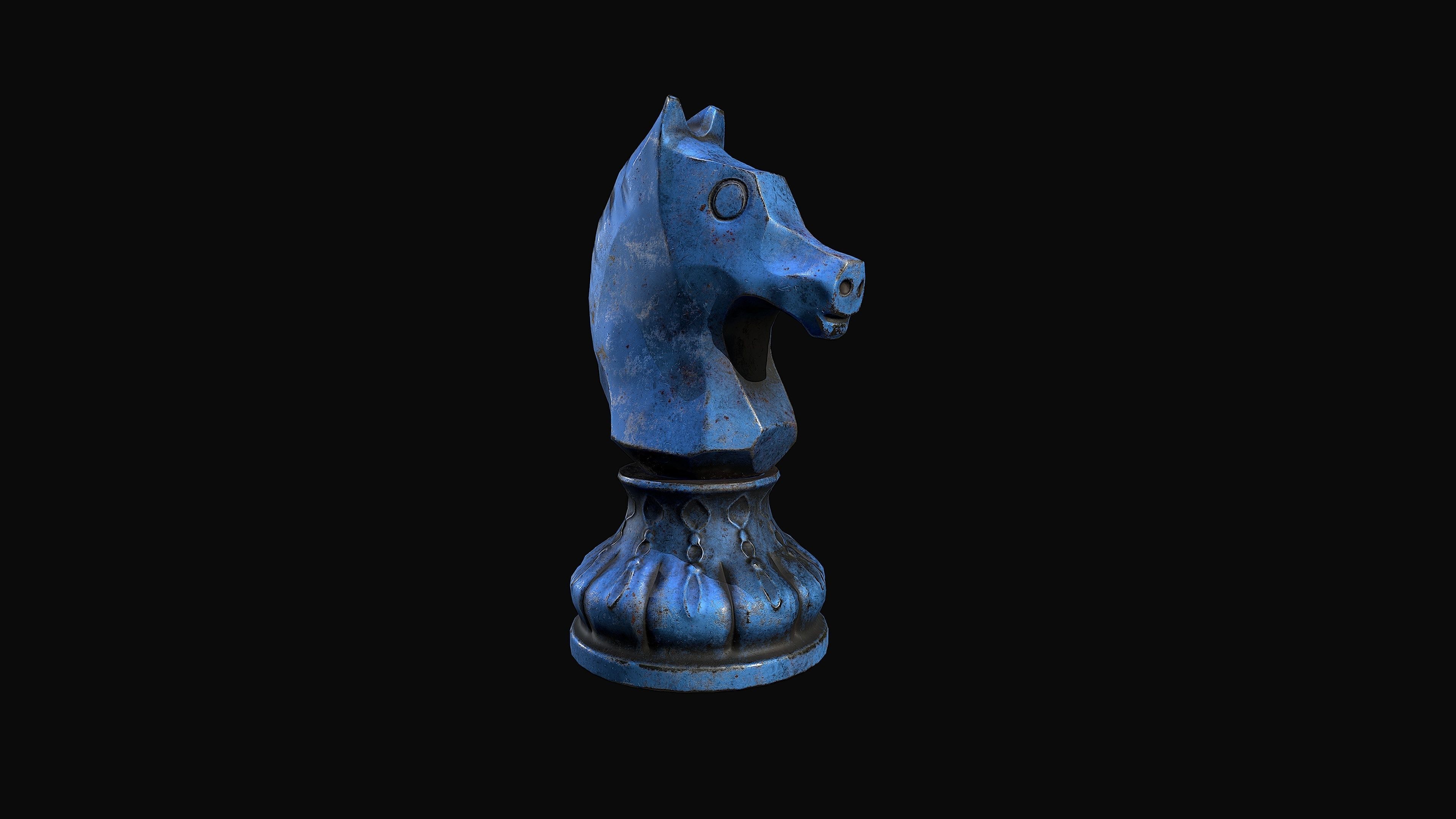 Chess figure Low-poly 3D model_5