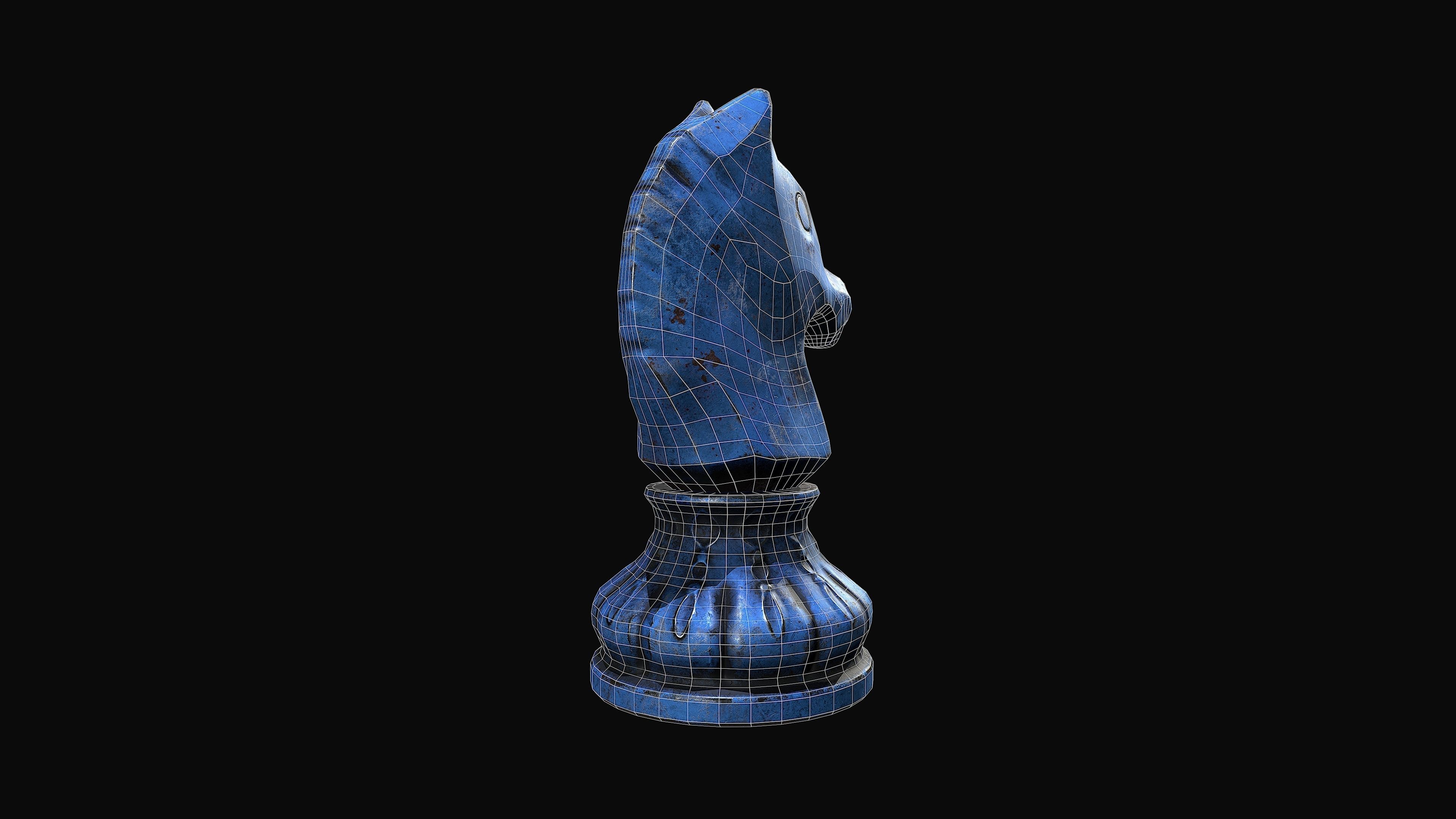 Chess figure Low-poly 3D model_7