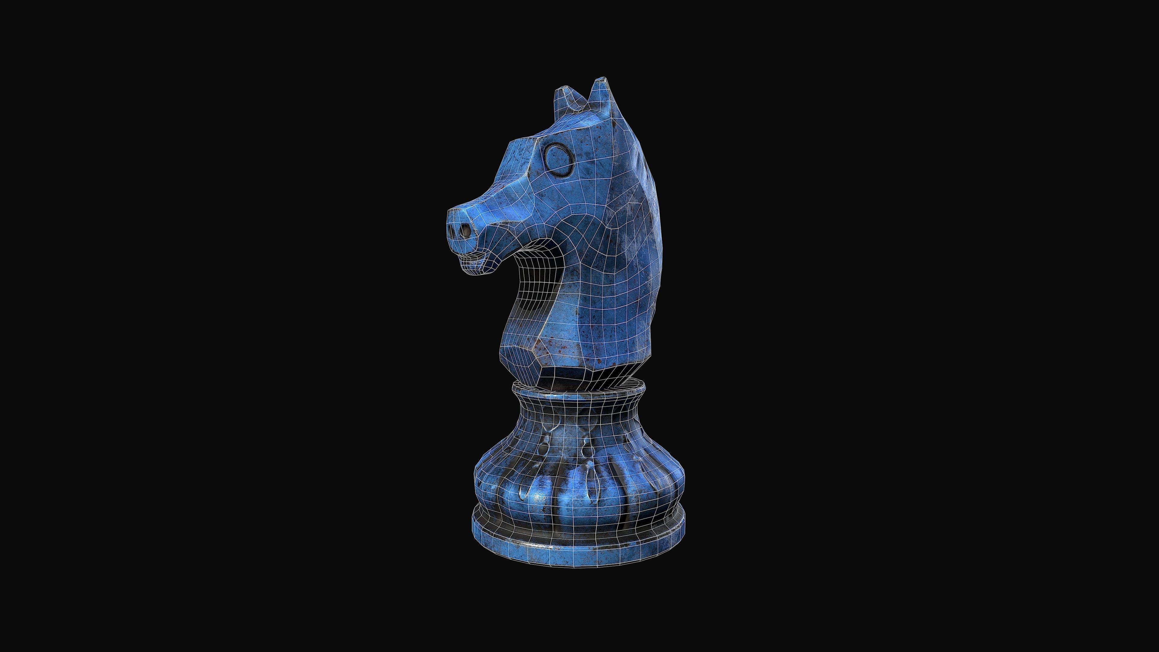 Chess figure Low-poly 3D model_6