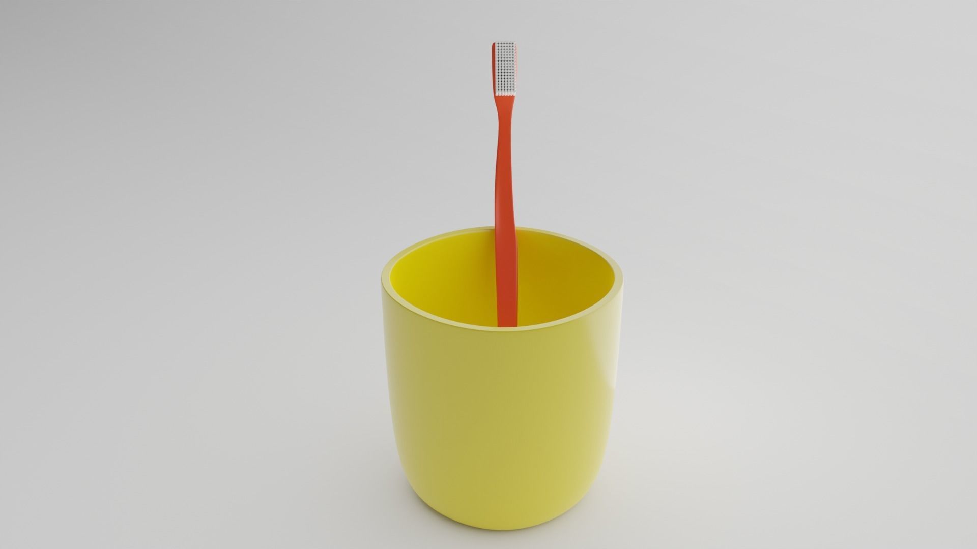 cup with a toothbrush 3D model_1