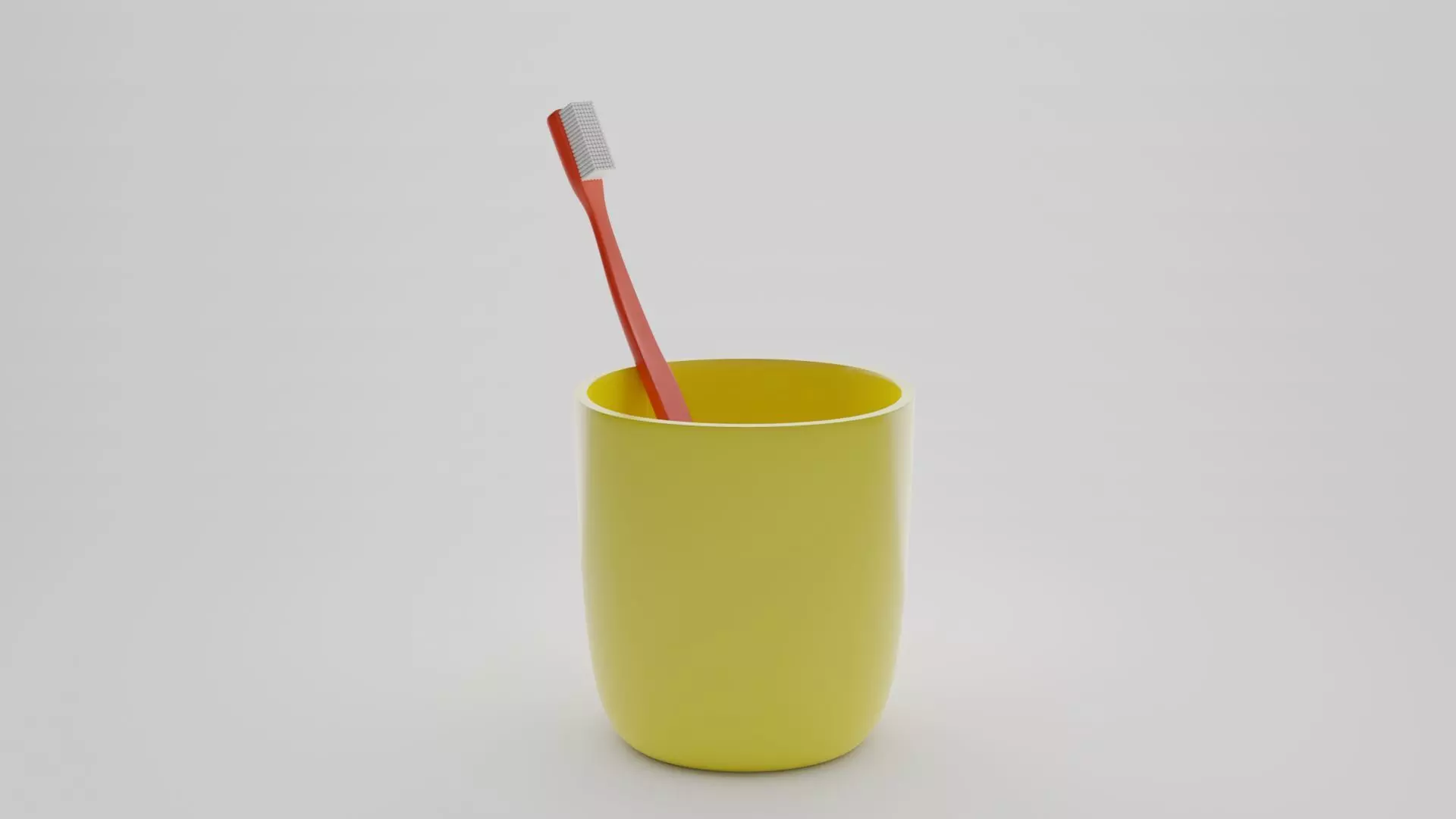 cup with a toothbrush 3D model_0