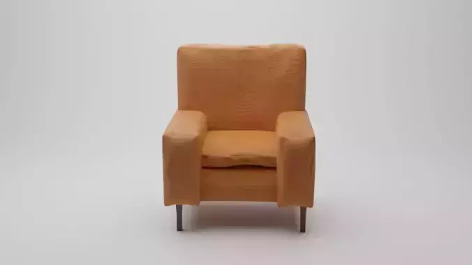 armchair orange chair