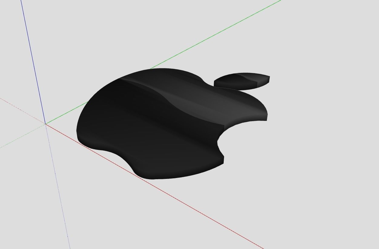 Apple logo 3D print model_3